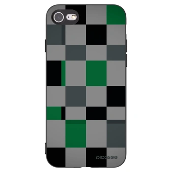 Picasee crna silikonska maskica za Apple iPhone SE 2020 - Block Grid