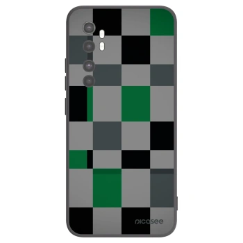 Picasee crna silikonska maskica za Xiaomi Mi Note 10 Lite - Block Grid