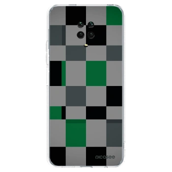Picasee silikonska prozirna maskica za Xiaomi Redmi Note 9S - Block Grid