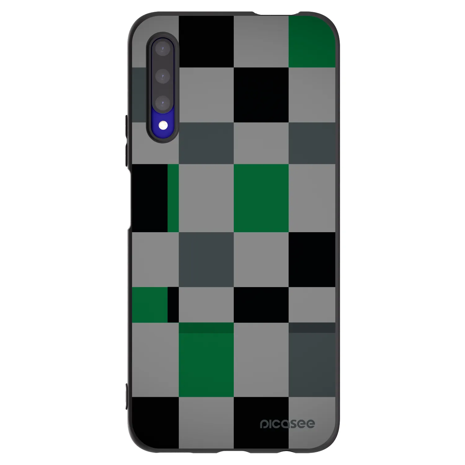 Picasee crna silikonska maskica za Honor 9X Pro - Block Grid