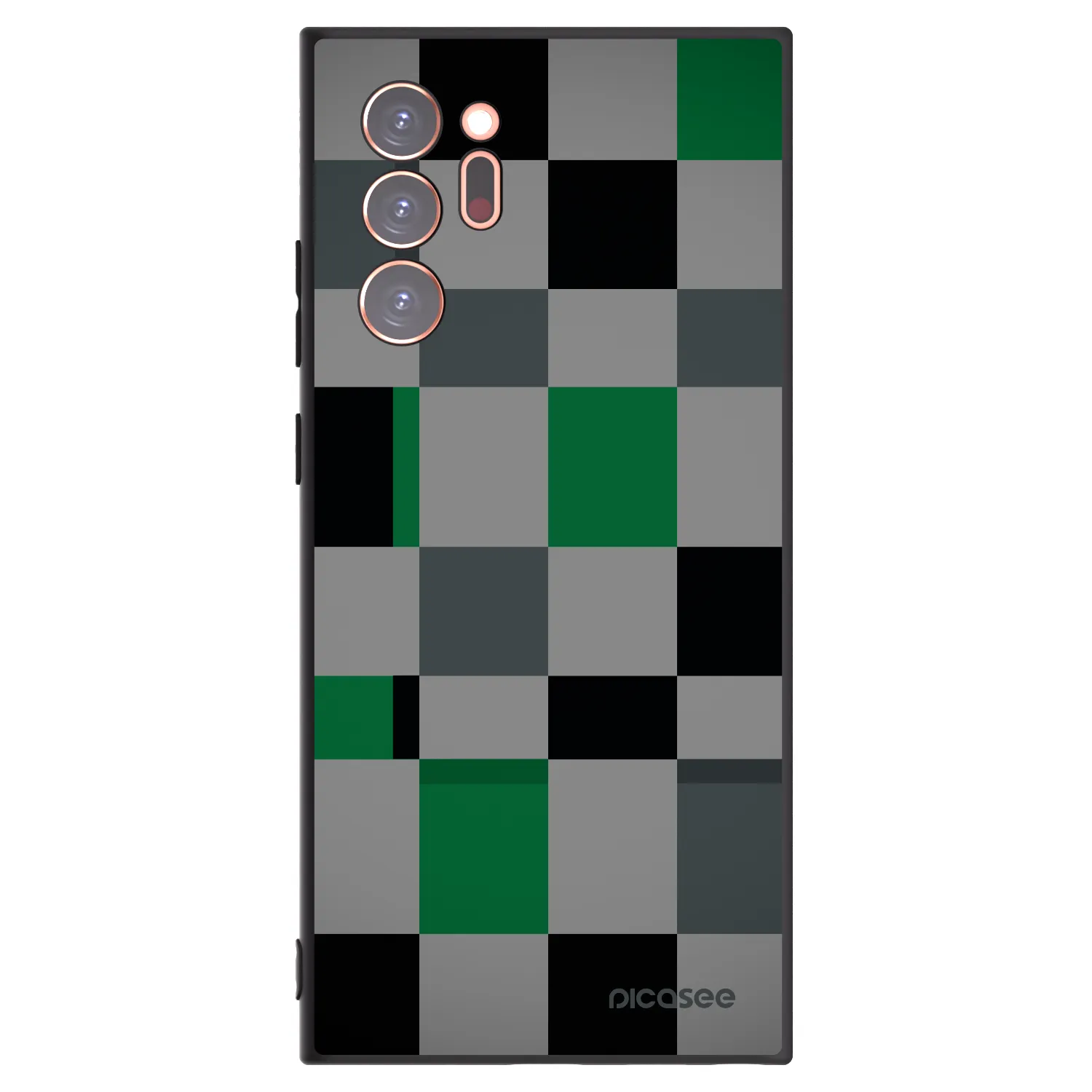 Picasee crna silikonska maskica za Samsung Galaxy Note 20 Ultra - Block Grid