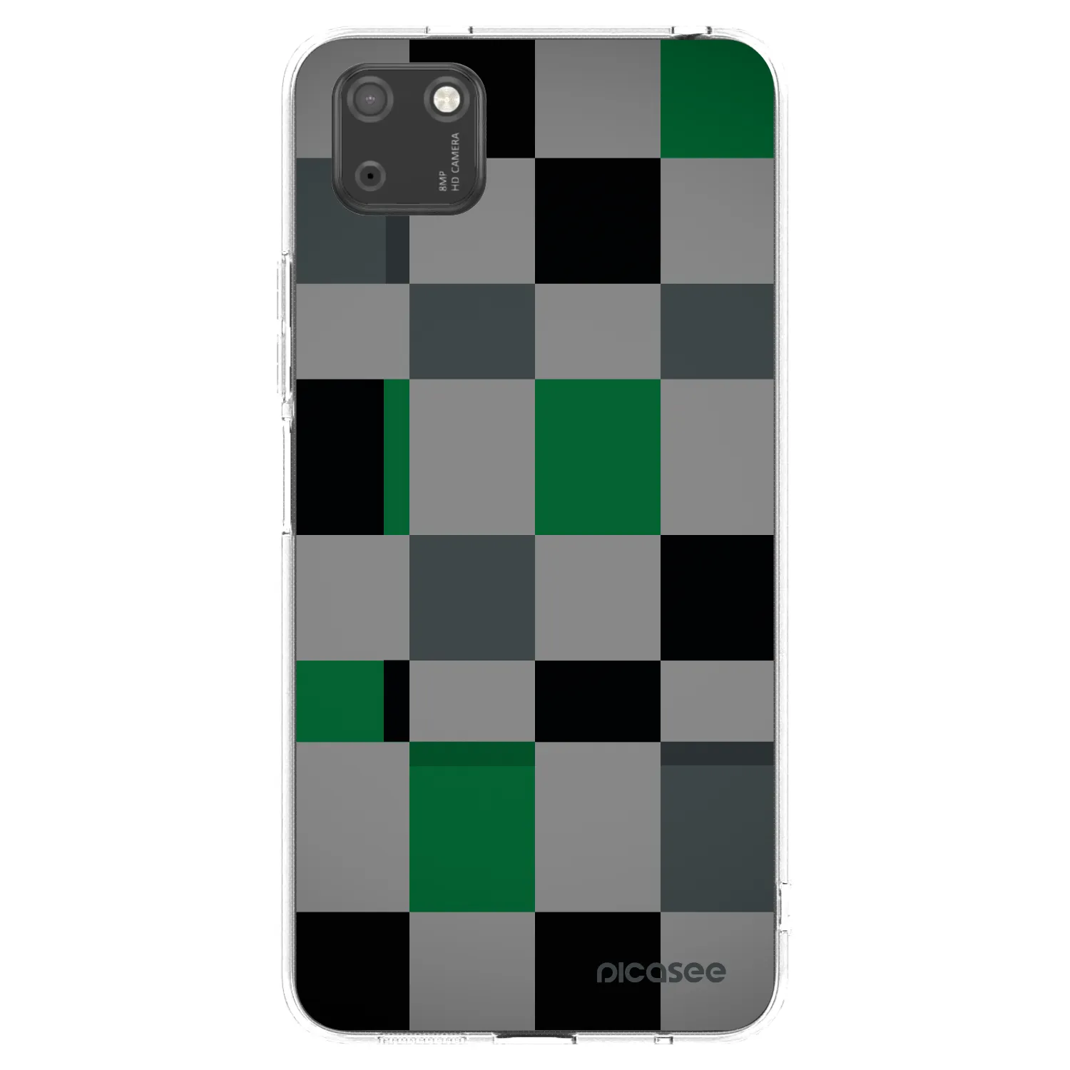 Picasee silikonska prozirna maskica za Huawei Y5P - Block Grid