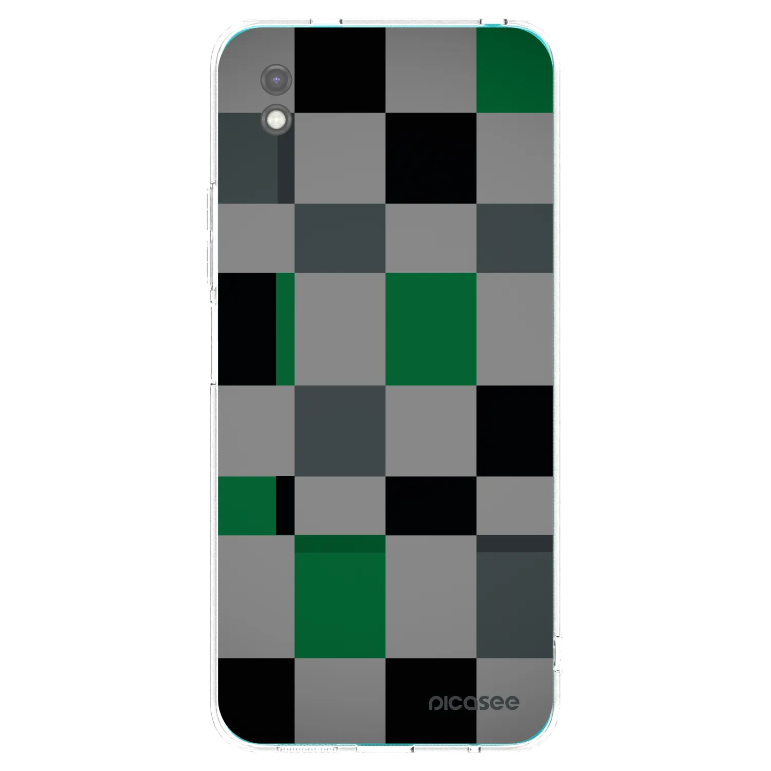 Picasee crna silikonska maskica za Xiaomi Redmi 9A - Block Grid