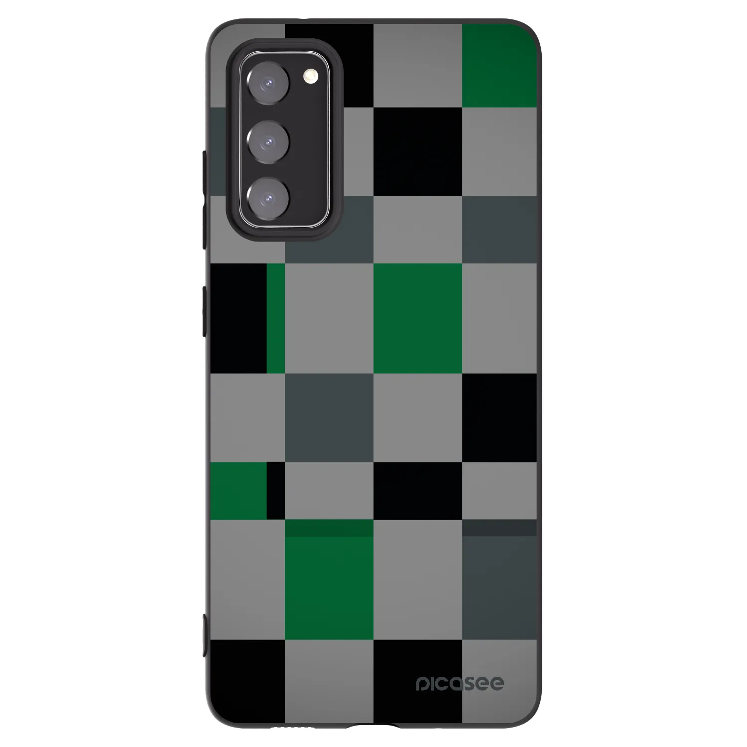 Picasee crna silikonska maskica za Samsung Galaxy S20 FE - Block Grid