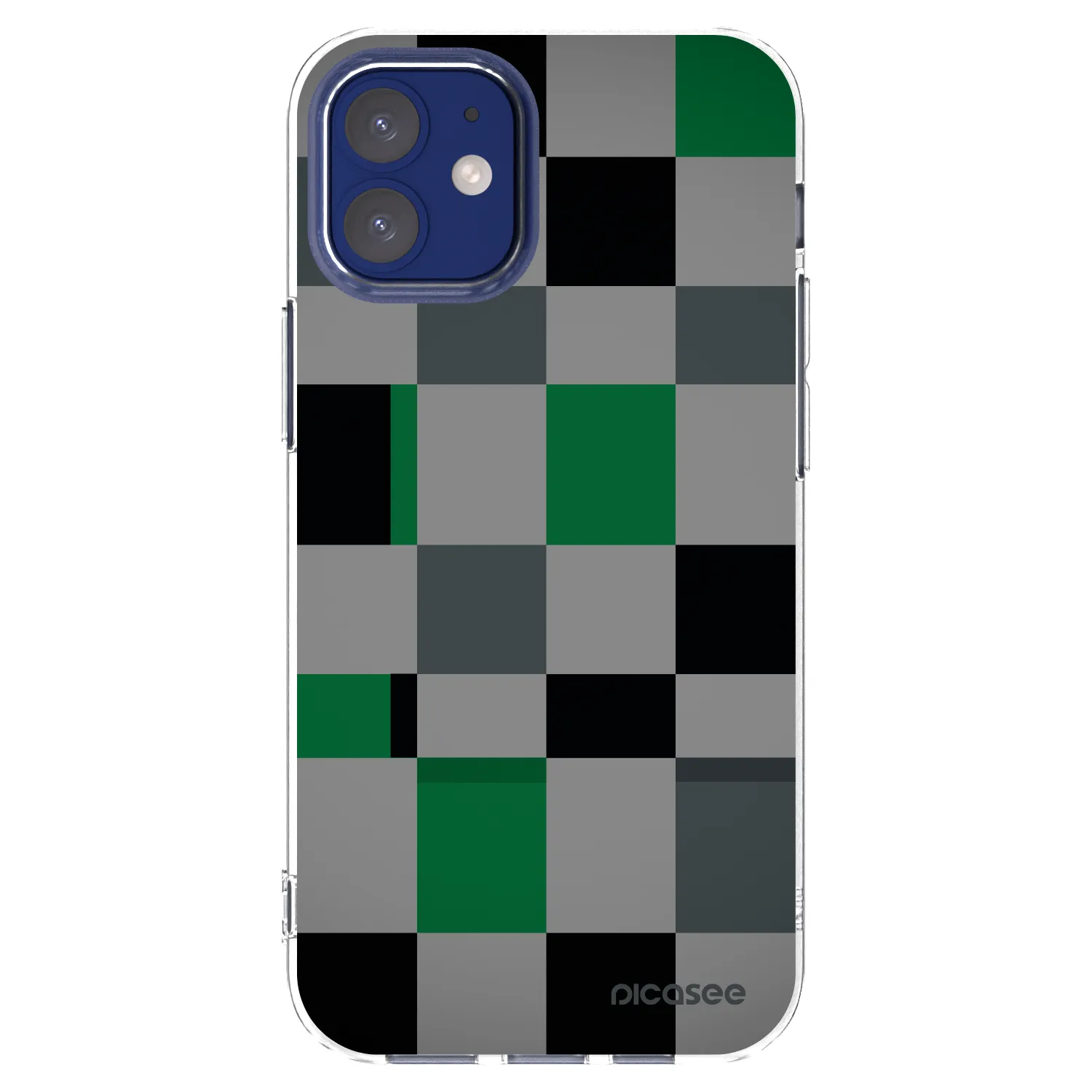 Picasee silikonska prozirna maskica za Apple iPhone 12 mini - Block Grid