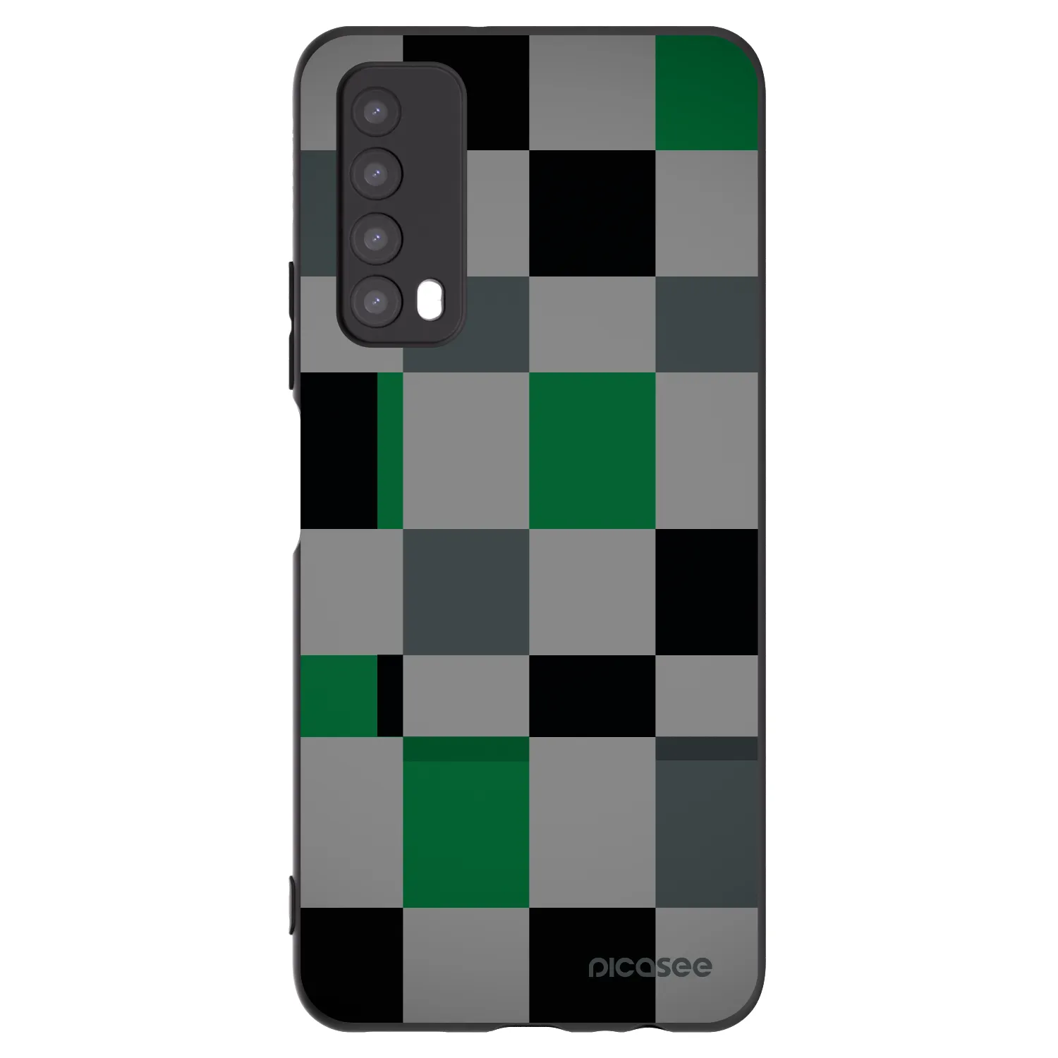 Picasee crna silikonska maskica za Huawei P Smart 2021 - Block Grid