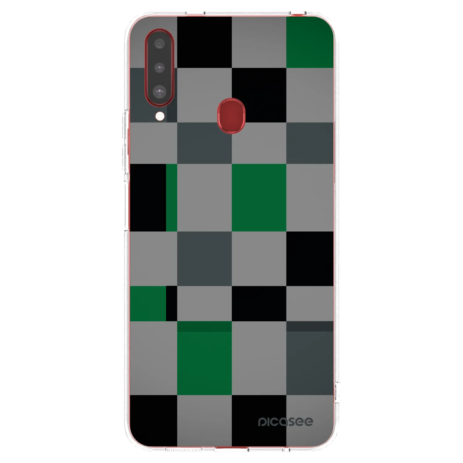 Picasee silikonska prozirna maskica za Samsung Galaxy A20s - Block Grid