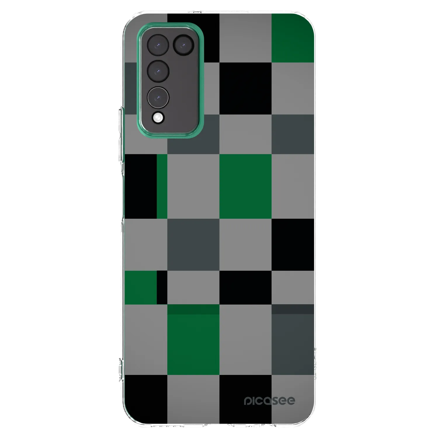 Picasee silikonska prozirna maskica za Honor 10X Lite - Block Grid