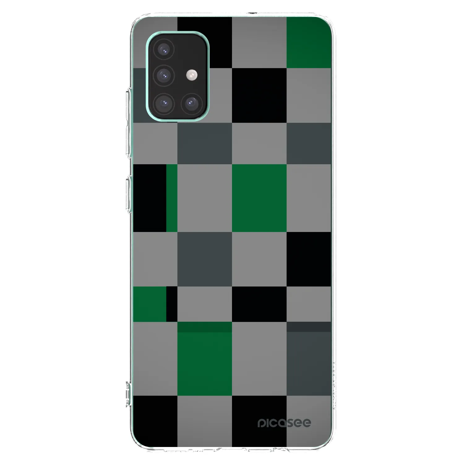 Picasee silikonska prozirna maskica za Samsung Galaxy M51 M515F - Block Grid