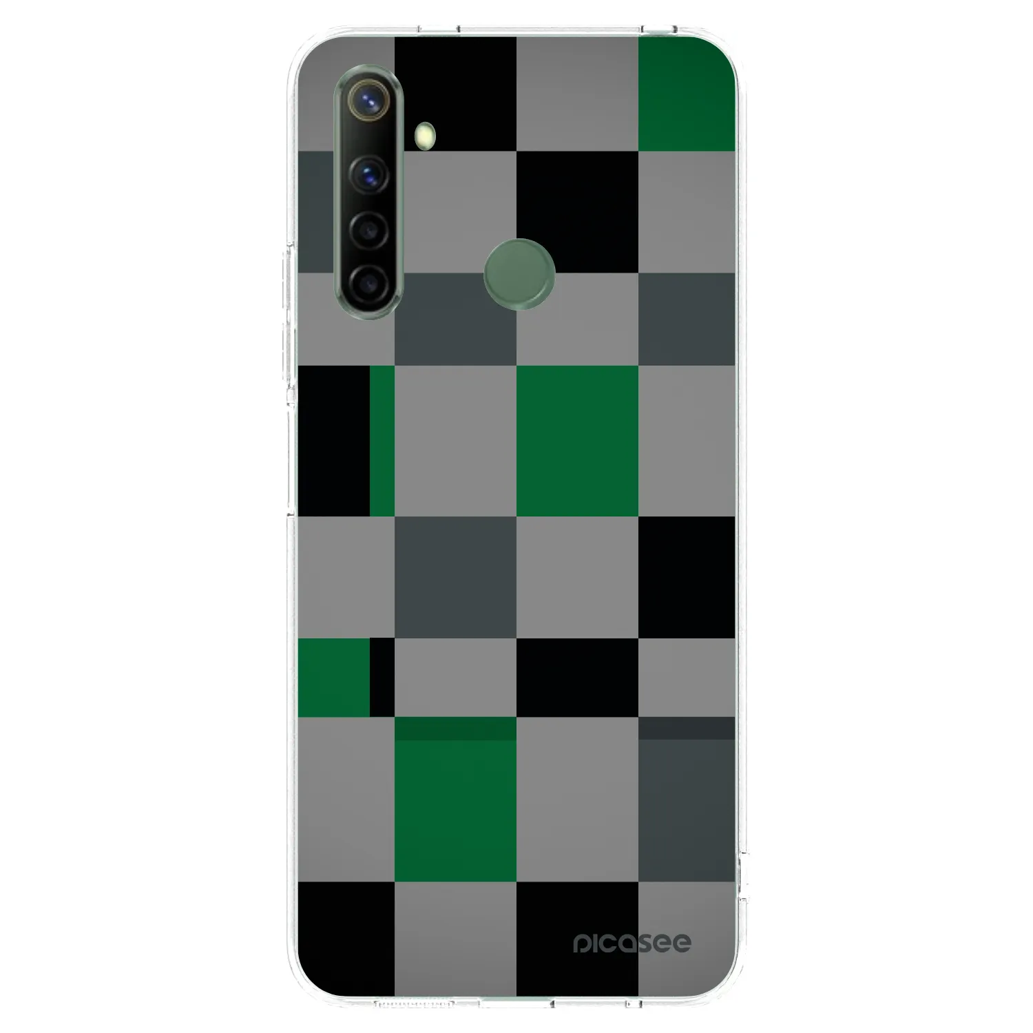 Picasee silikonska prozirna maskica za Realme 6i - Block Grid