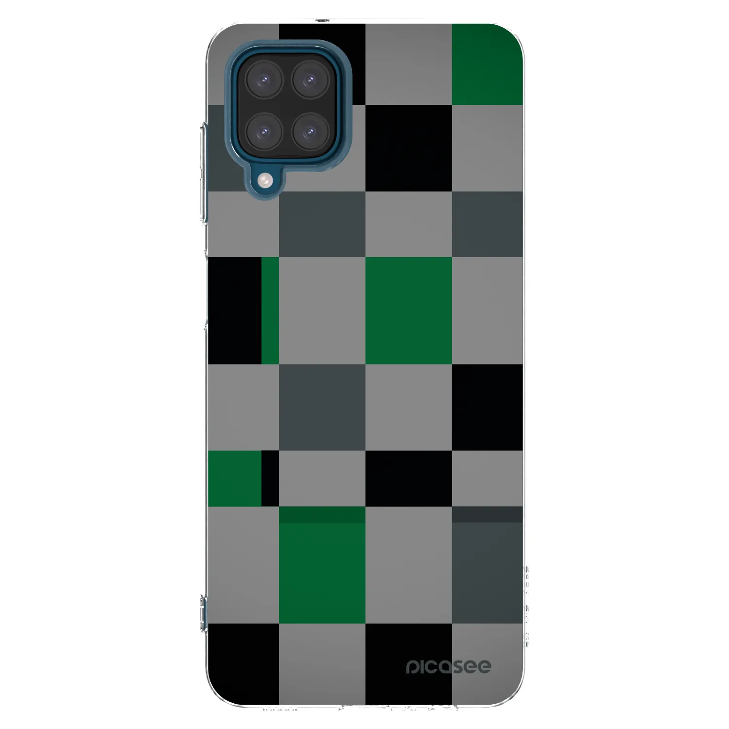 Picasee silikonska prozirna maskica za Samsung Galaxy A12 A125F - Block Grid