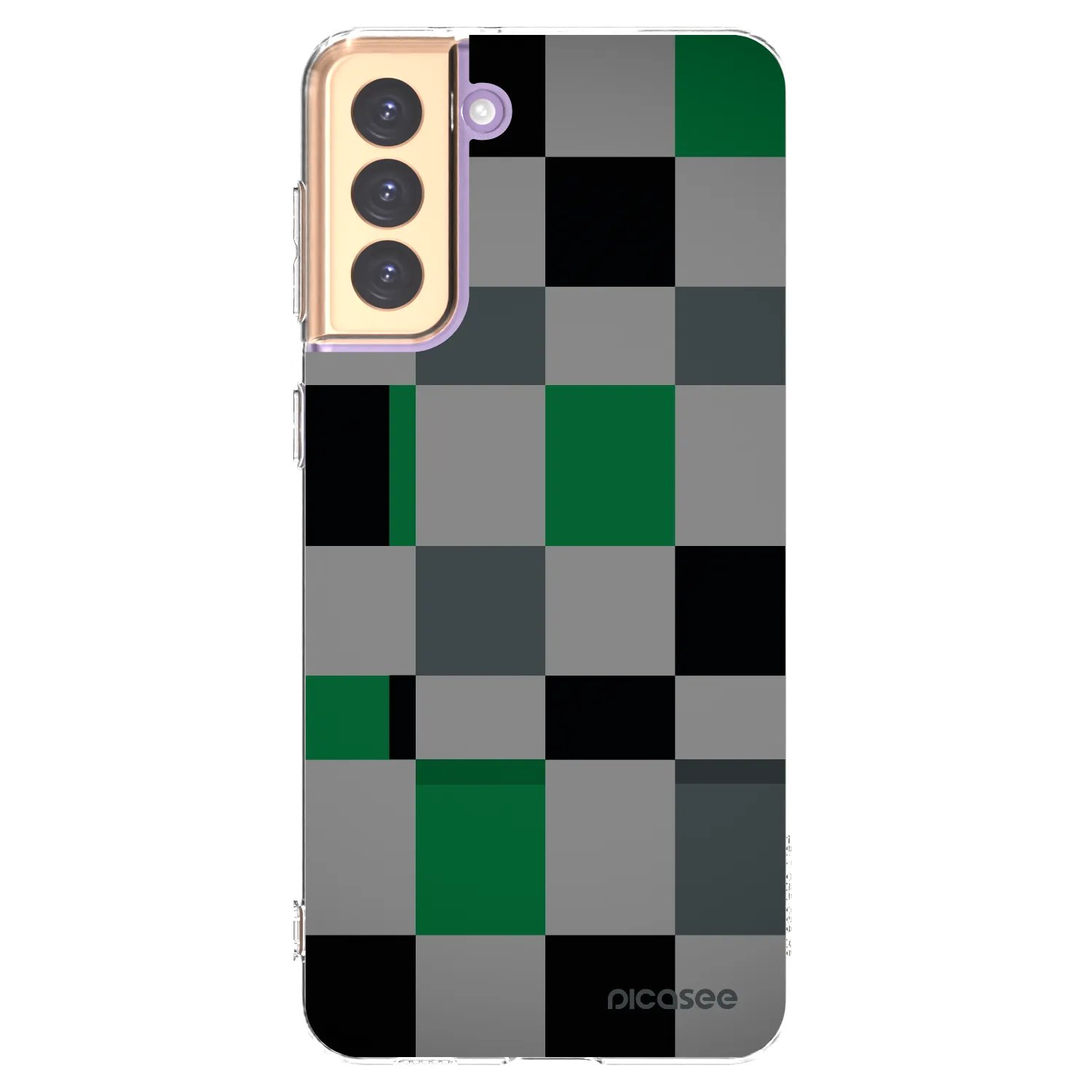 Picasee silikonska prozirna maskica za Samsung Galaxy S21+ 5G G996F - Block Grid