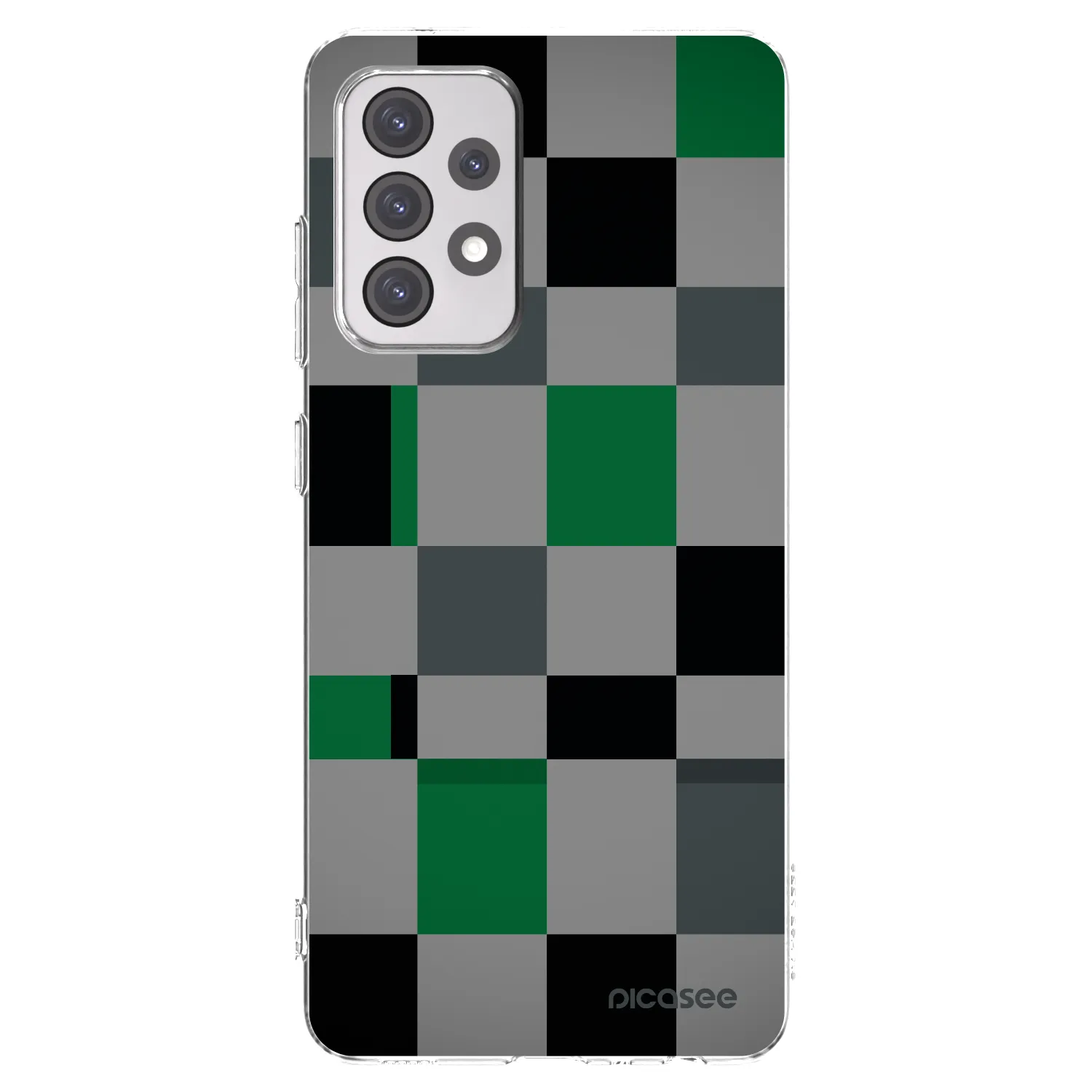 Picasee silikonska prozirna maskica za Samsung Galaxy A52 5G A525F - Block Grid