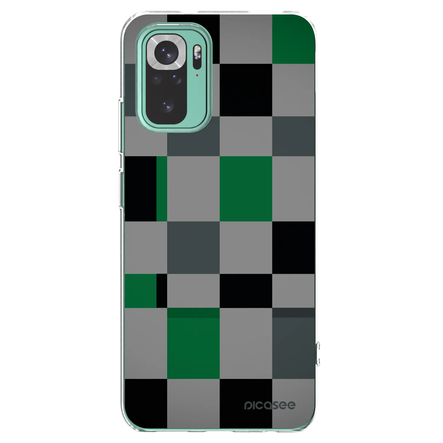 Picasee silikonska prozirna maskica za Xiaomi Redmi Note 10 Pro - Block Grid