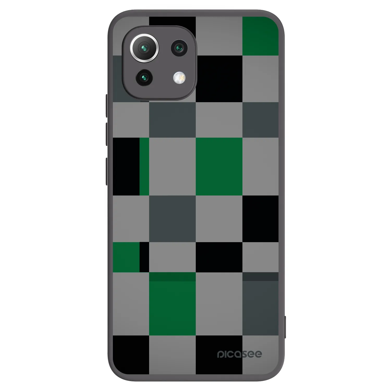 Picasee crna silikonska maskica za Xiaomi Mi 11 Lite - Block Grid