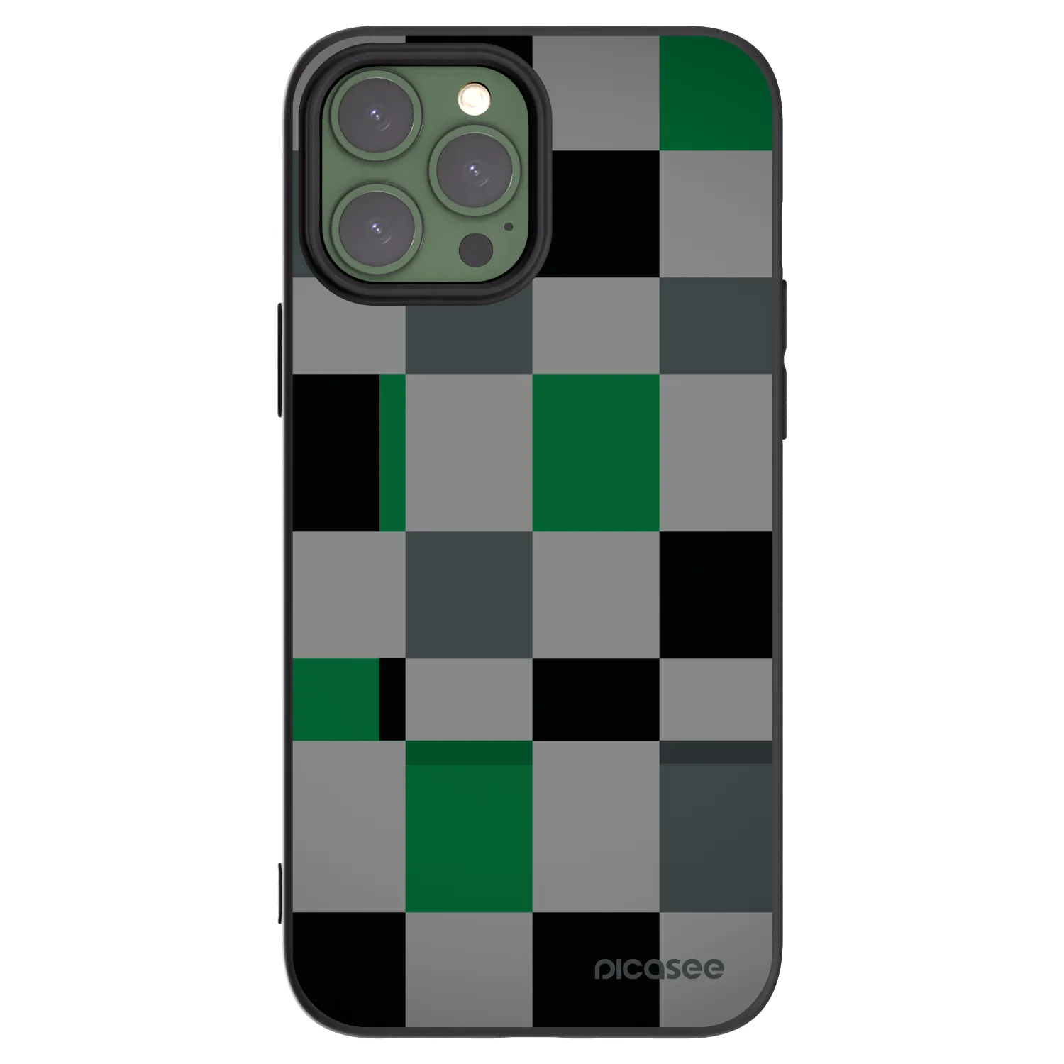 Picasee crna silikonska maskica za Apple iPhone 13 Pro Max - Block Grid