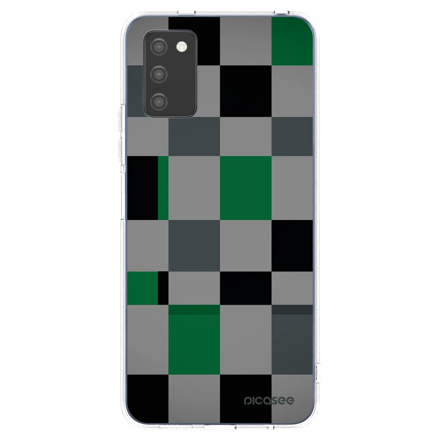 Picasee silikonska prozirna maskica za Samsung Galaxy A02s A025G - Block Grid