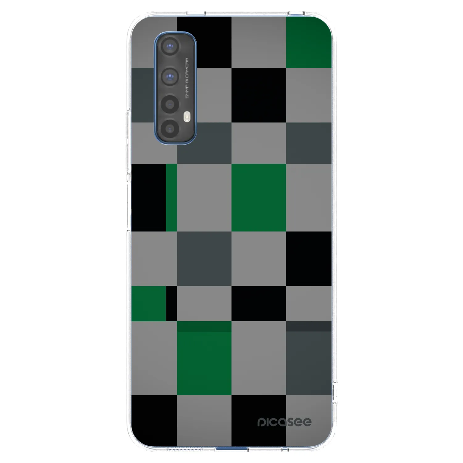 Picasee silikonska prozirna maskica za Realme 7 - Block Grid