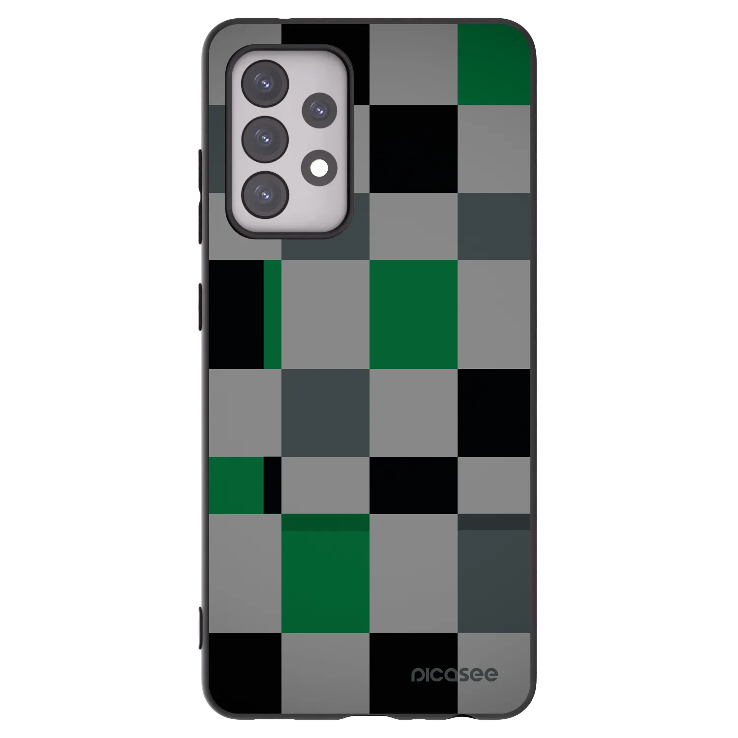 Picasee crna silikonska maskica za Samsung Galaxy A52s 5G A528B - Block Grid