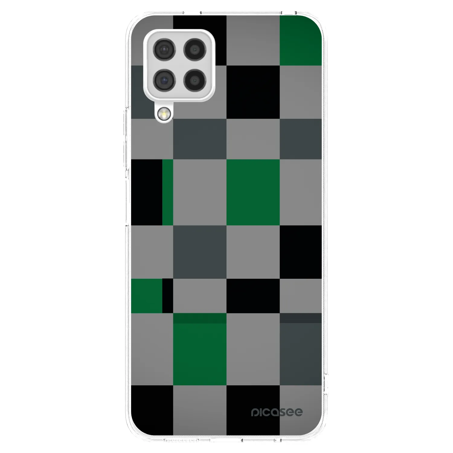 Picasee silikonska prozirna maskica za Samsung Galaxy A22 A225F 4G - Block Grid