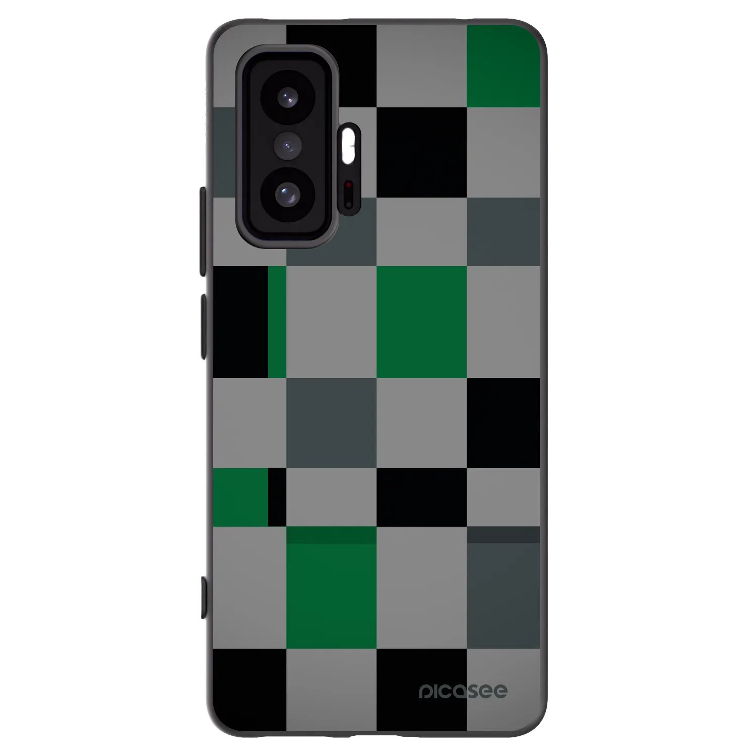 Picasee crna silikonska maskica za Xiaomi 11T - Block Grid