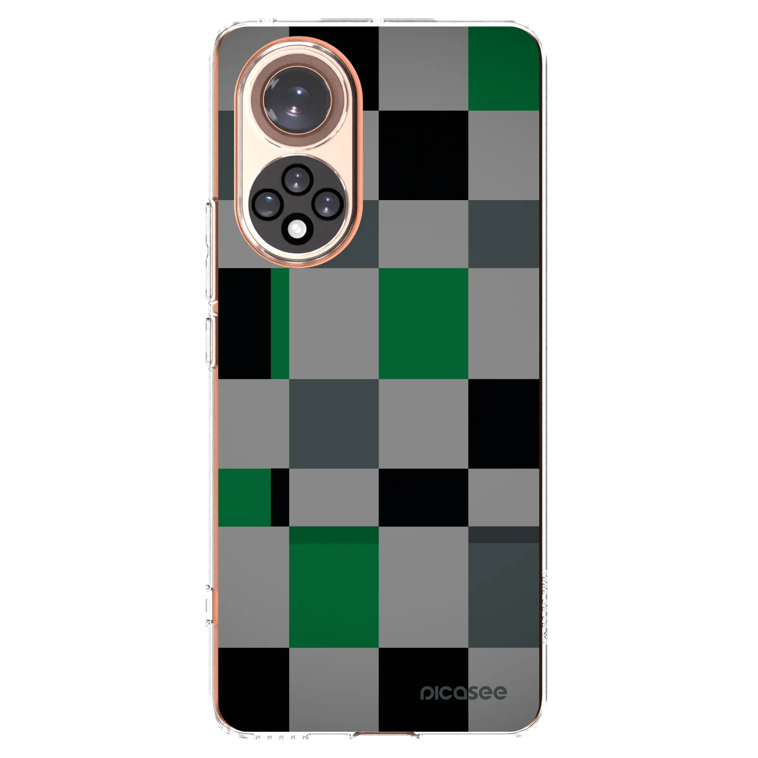 Picasee silikonska prozirna maskica za Honor 50 5G - Block Grid