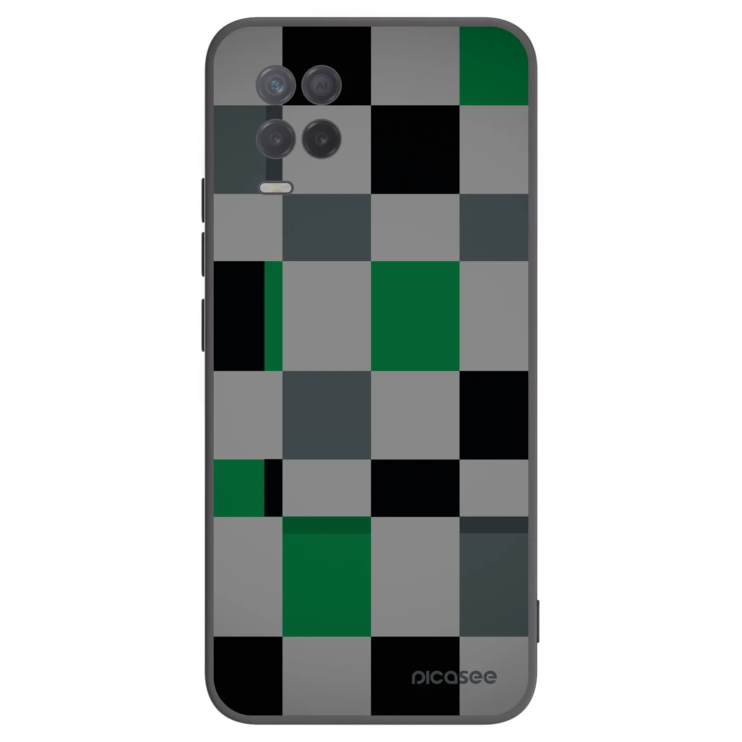 Picasee crna silikonska maskica za Realme 8 5G - Block Grid