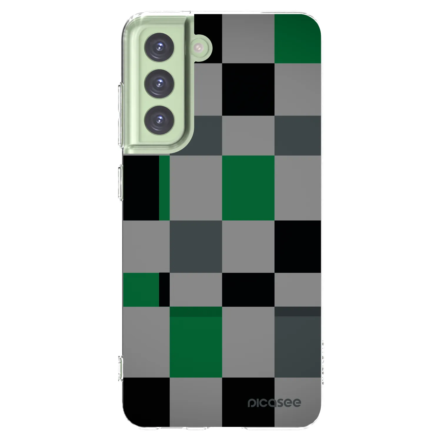 Picasee silikonska prozirna maskica za Samsung Galaxy S21 FE 5G - Block Grid