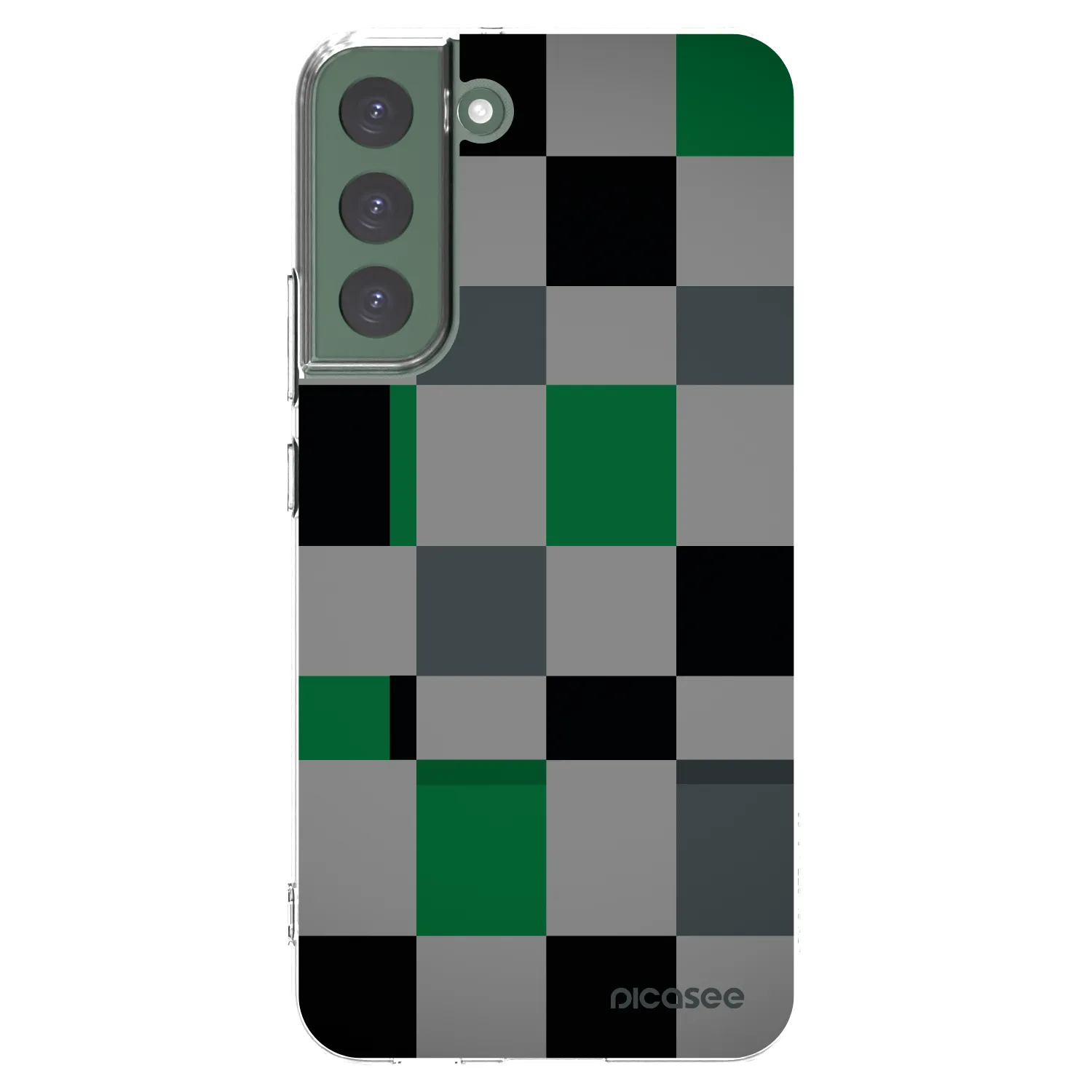 Picasee silikonska prozirna maskica za Samsung Galaxy S22+ 5G - Block Grid