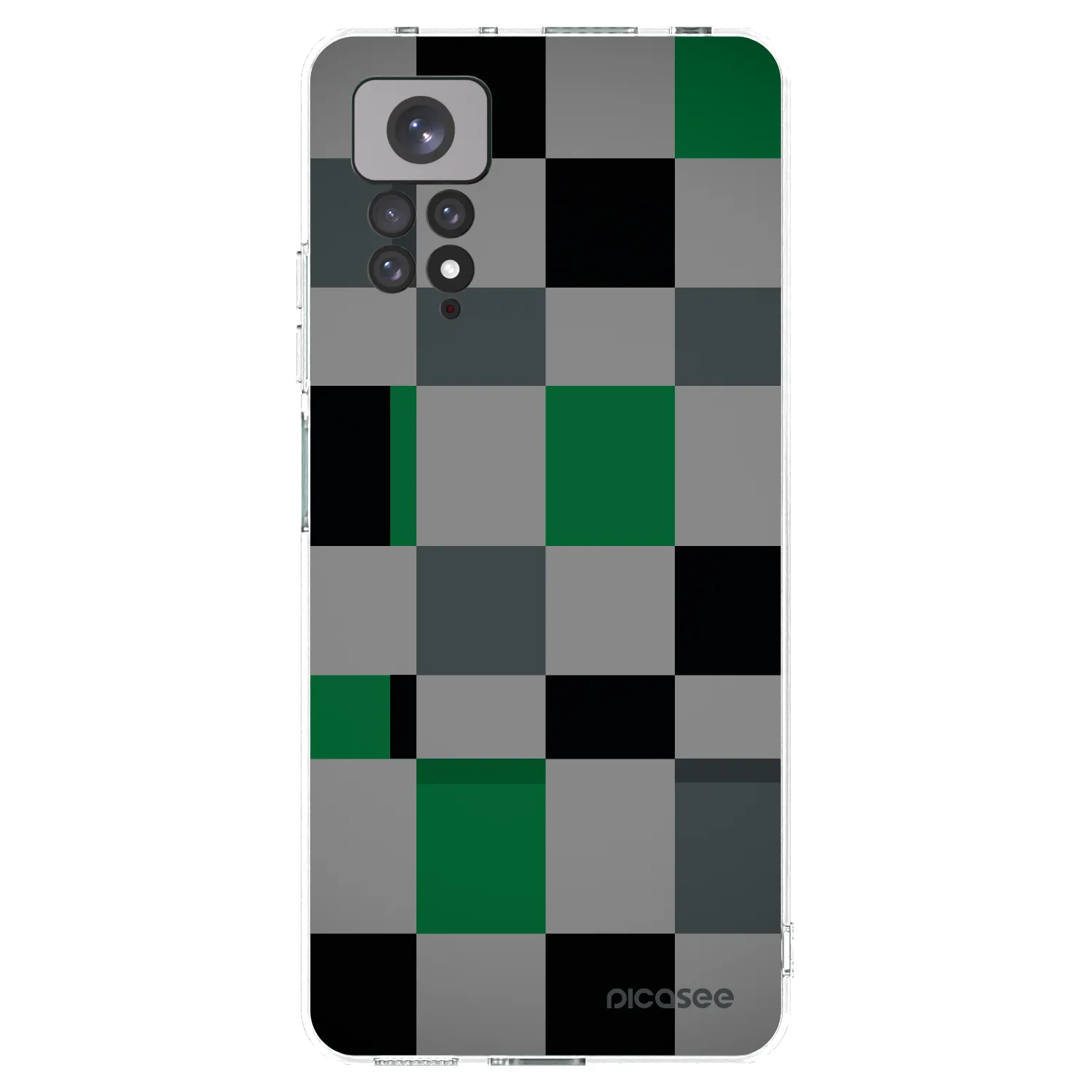 Picasee silikonska prozirna maskica za Xiaomi Redmi Note 11 - Block Grid