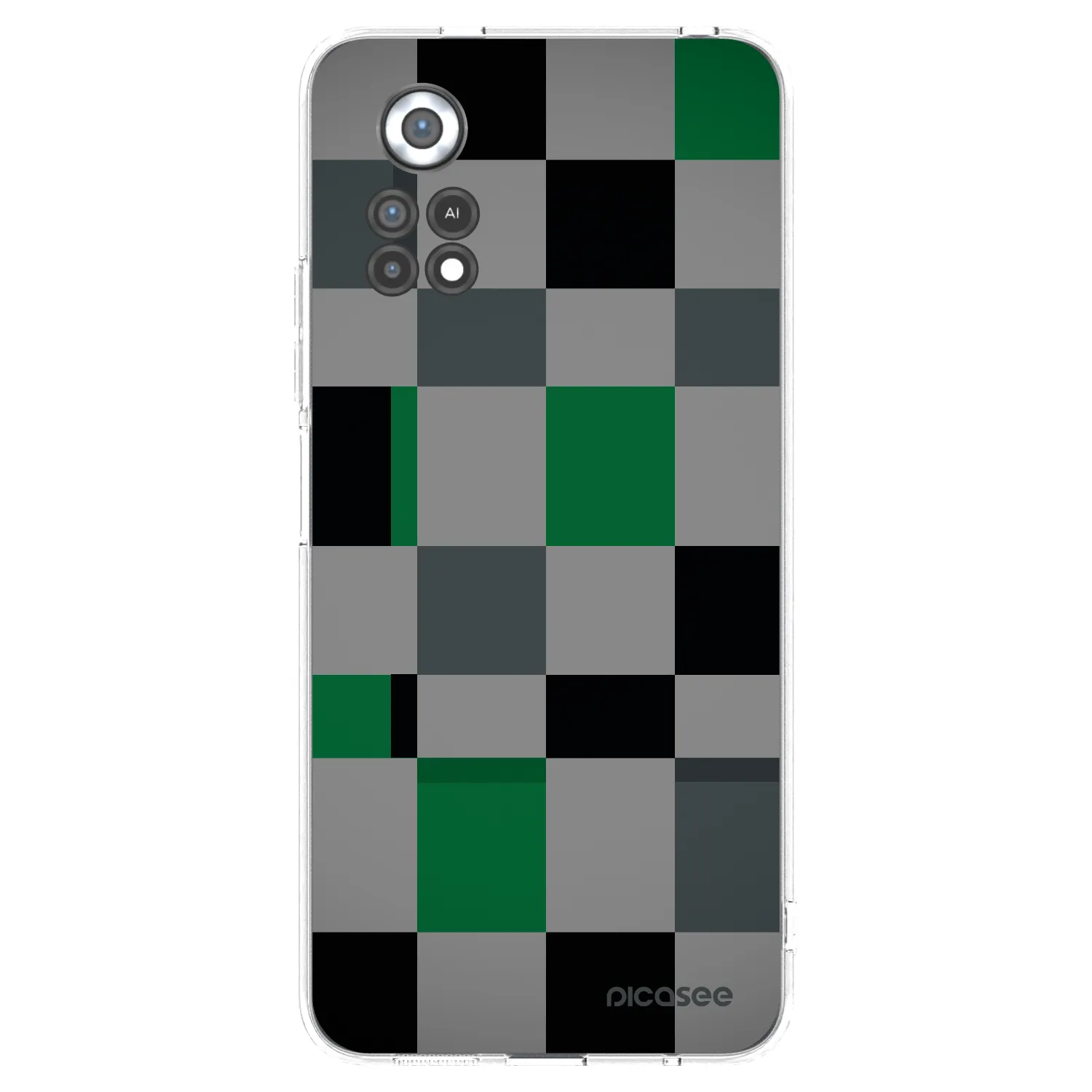 Picasee silikonska prozirna maskica za Xiaomi Poco X4 Pro 5G - Block Grid