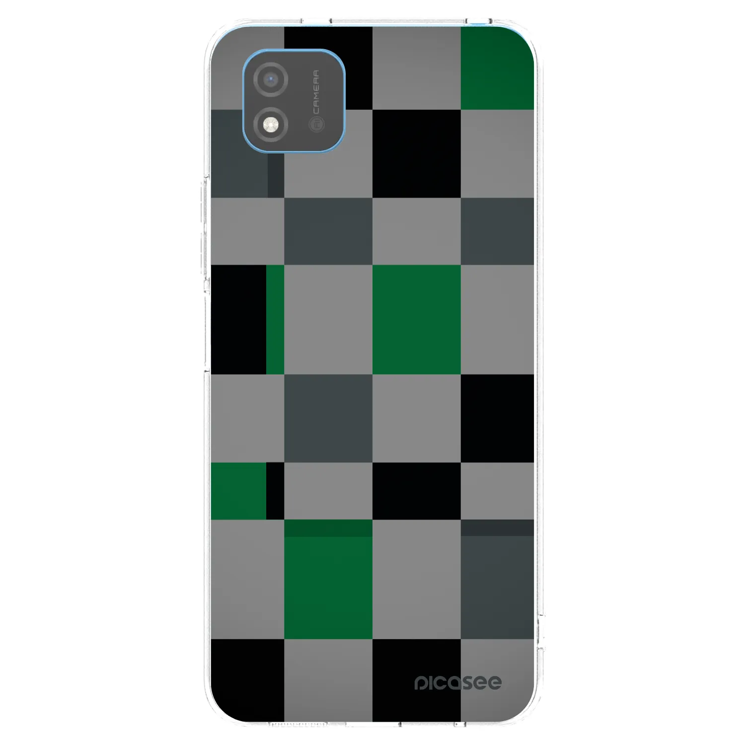 Picasee silikonska prozirna maskica za Realme C11 (2021) - Block Grid