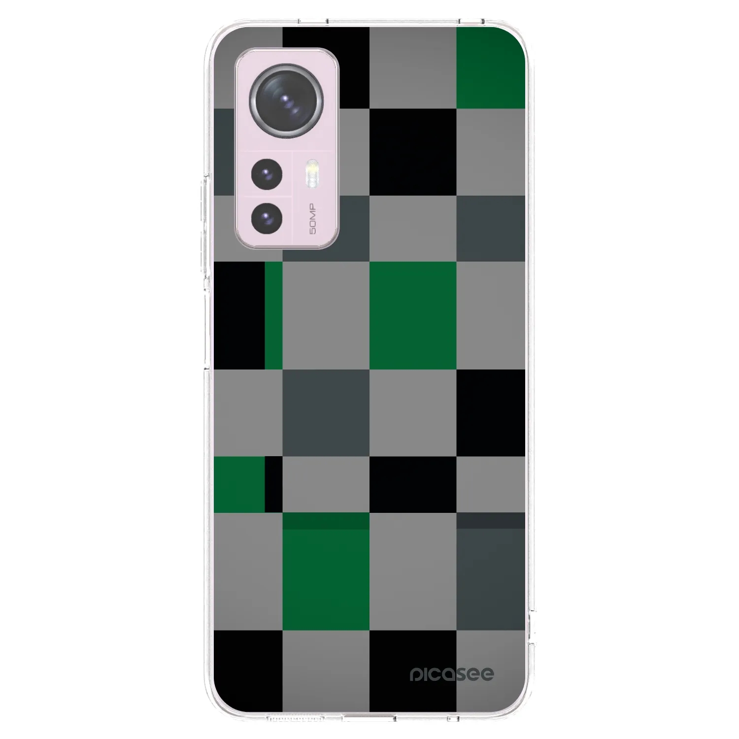 Picasee silikonska prozirna maskica za Xiaomi 12 - Block Grid