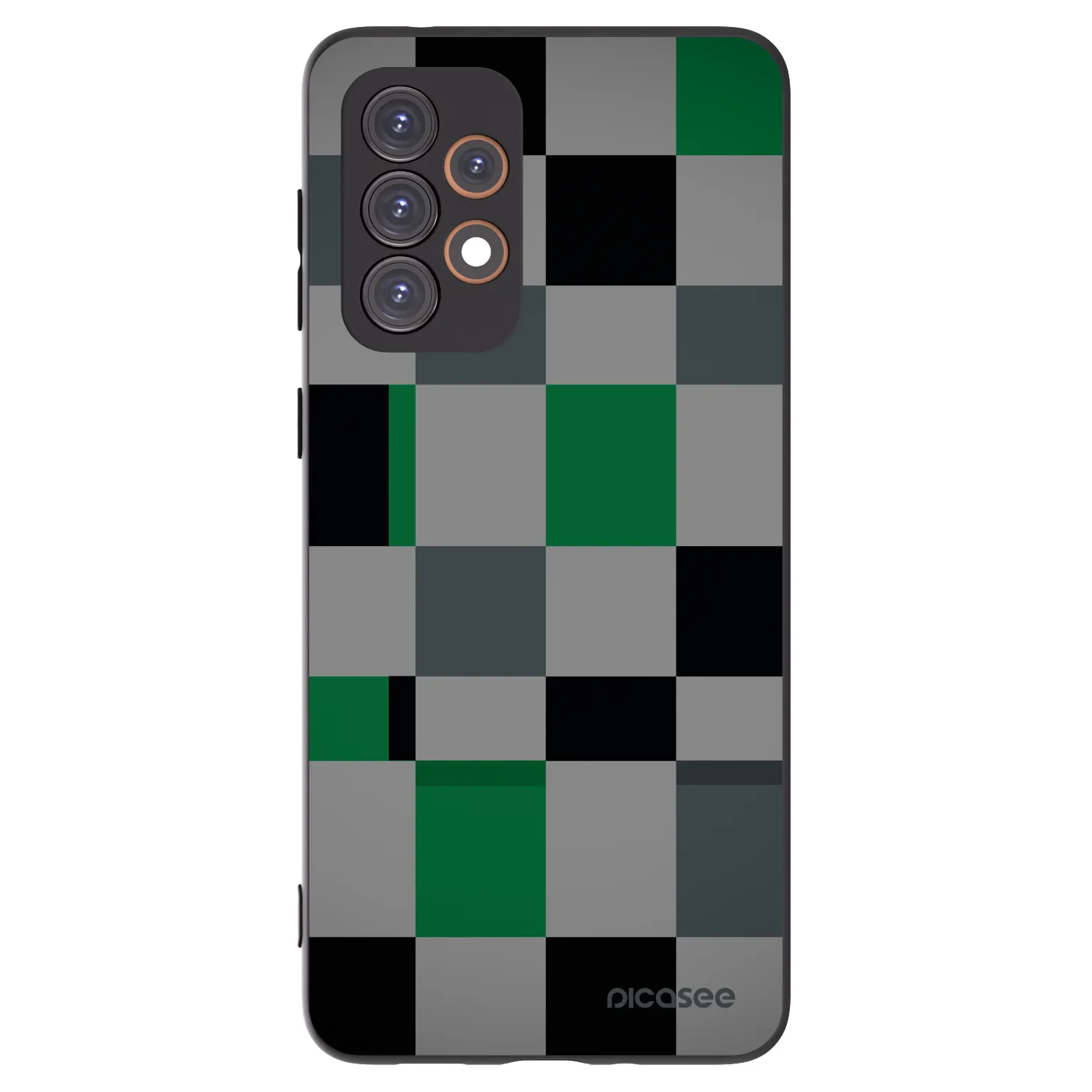 Picasee crna silikonska maskica za Samsung Galaxy A33 5G A336 - Block Grid