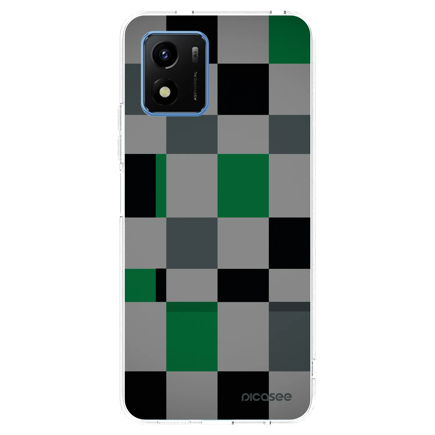 Picasee silikonska prozirna maskica za Vivo Y01 - Block Grid