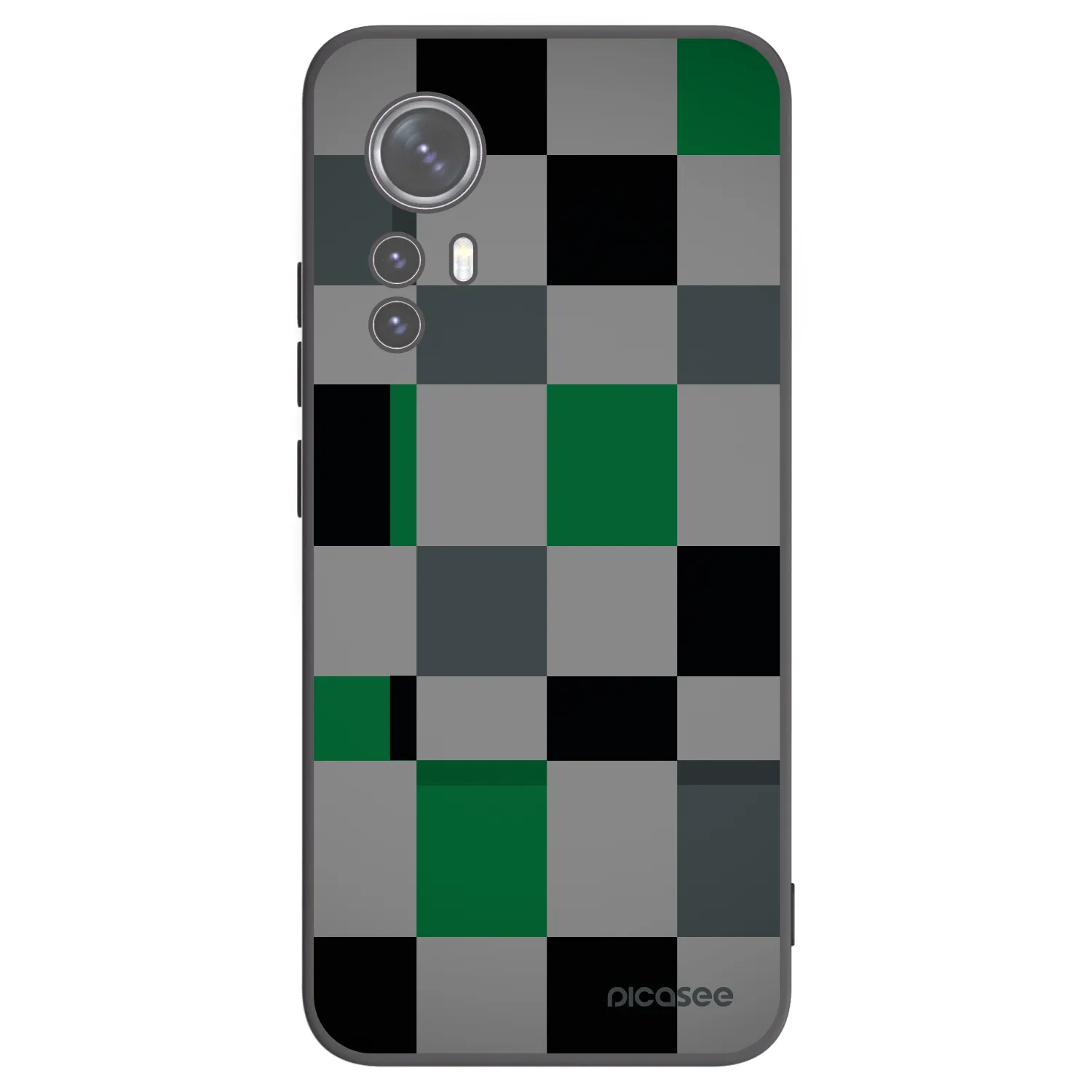 Picasee crna silikonska maskica za Xiaomi 12X - Block Grid
