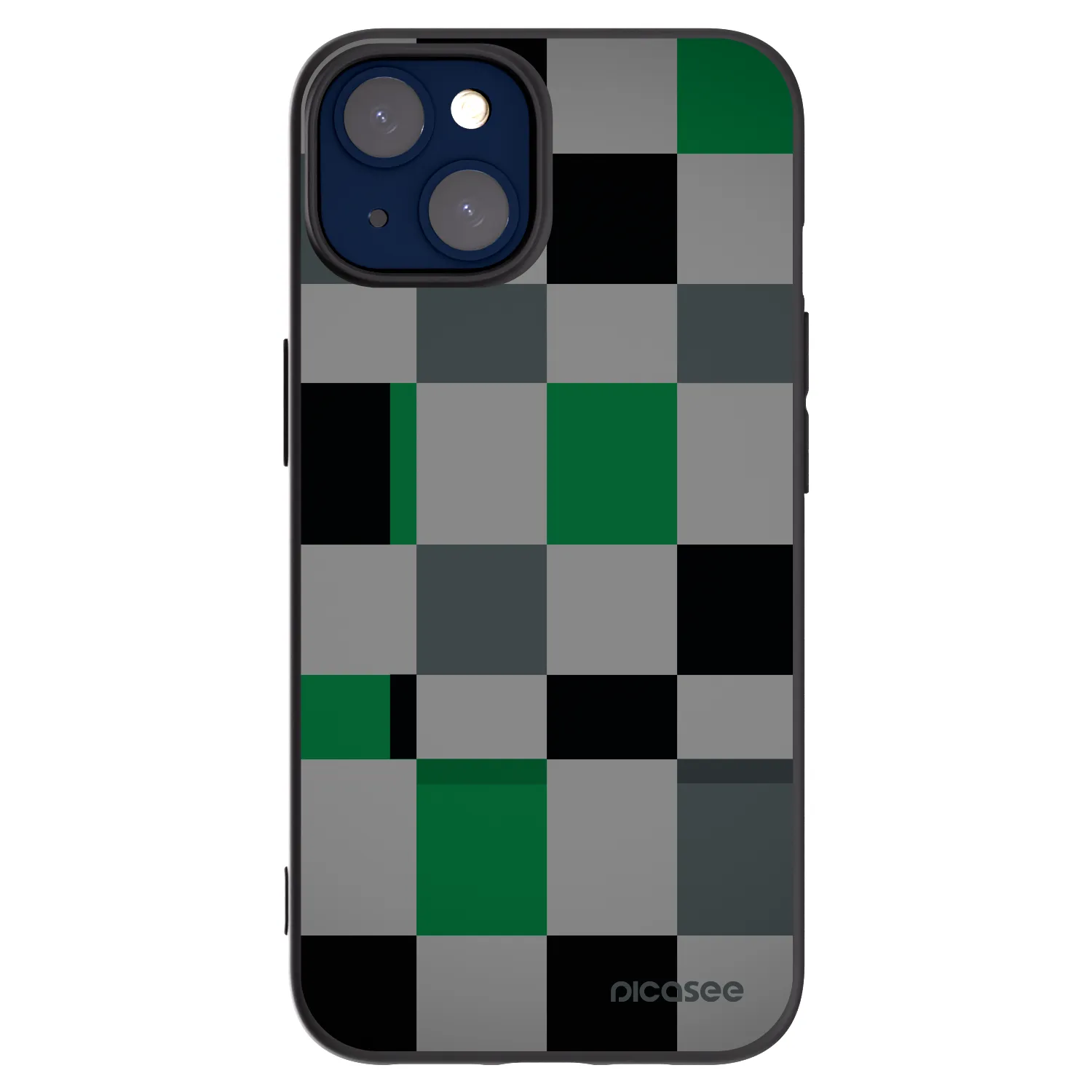 Picasee crna silikonska maskica za Apple iPhone 14 - Block Grid