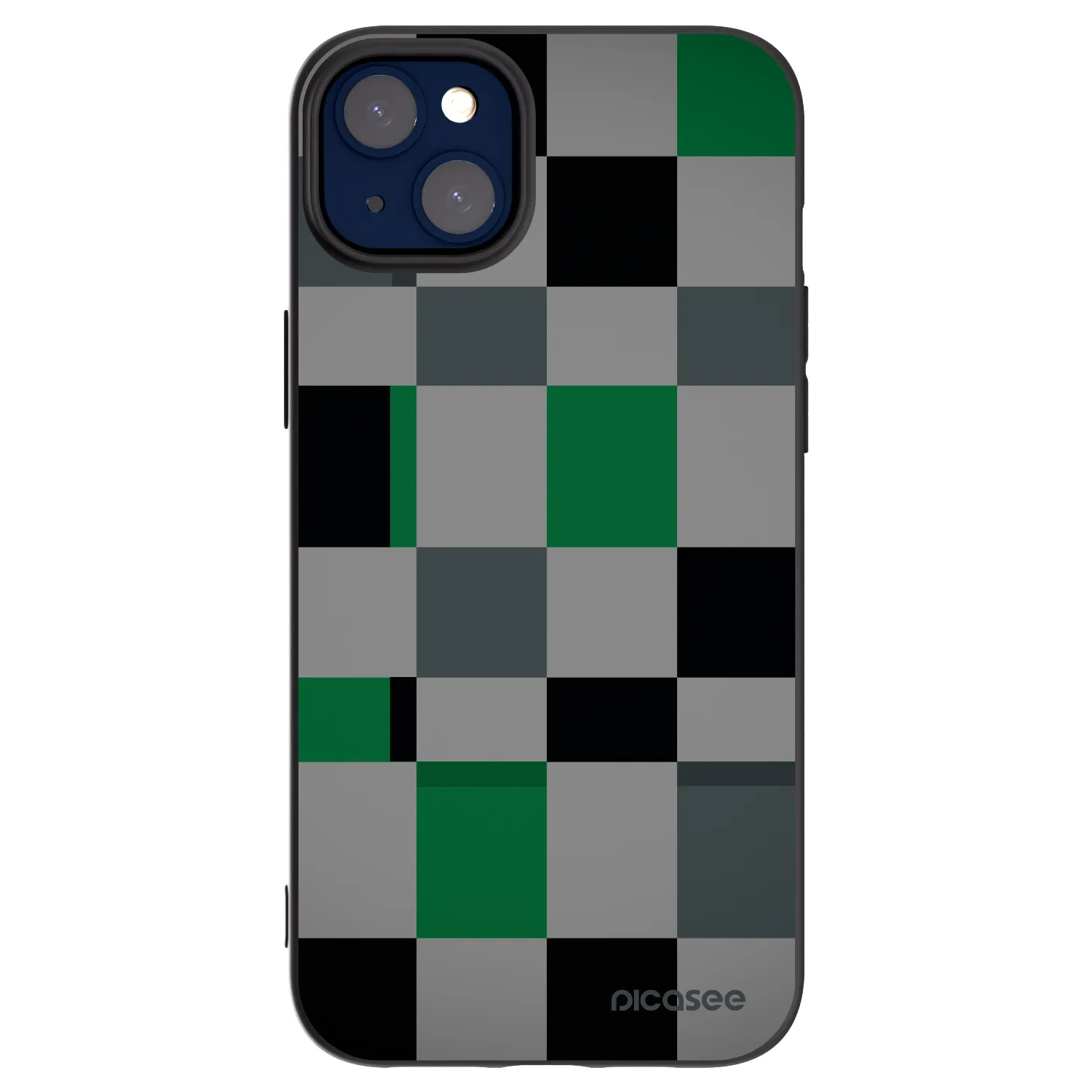 Picasee crna silikonska maskica za Apple iPhone 14 Plus - Block Grid