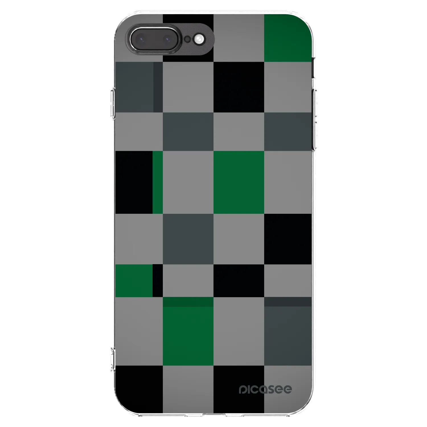 Picasee silikonska prozirna maskica za Apple iPhone 8 Plus - Block Grid