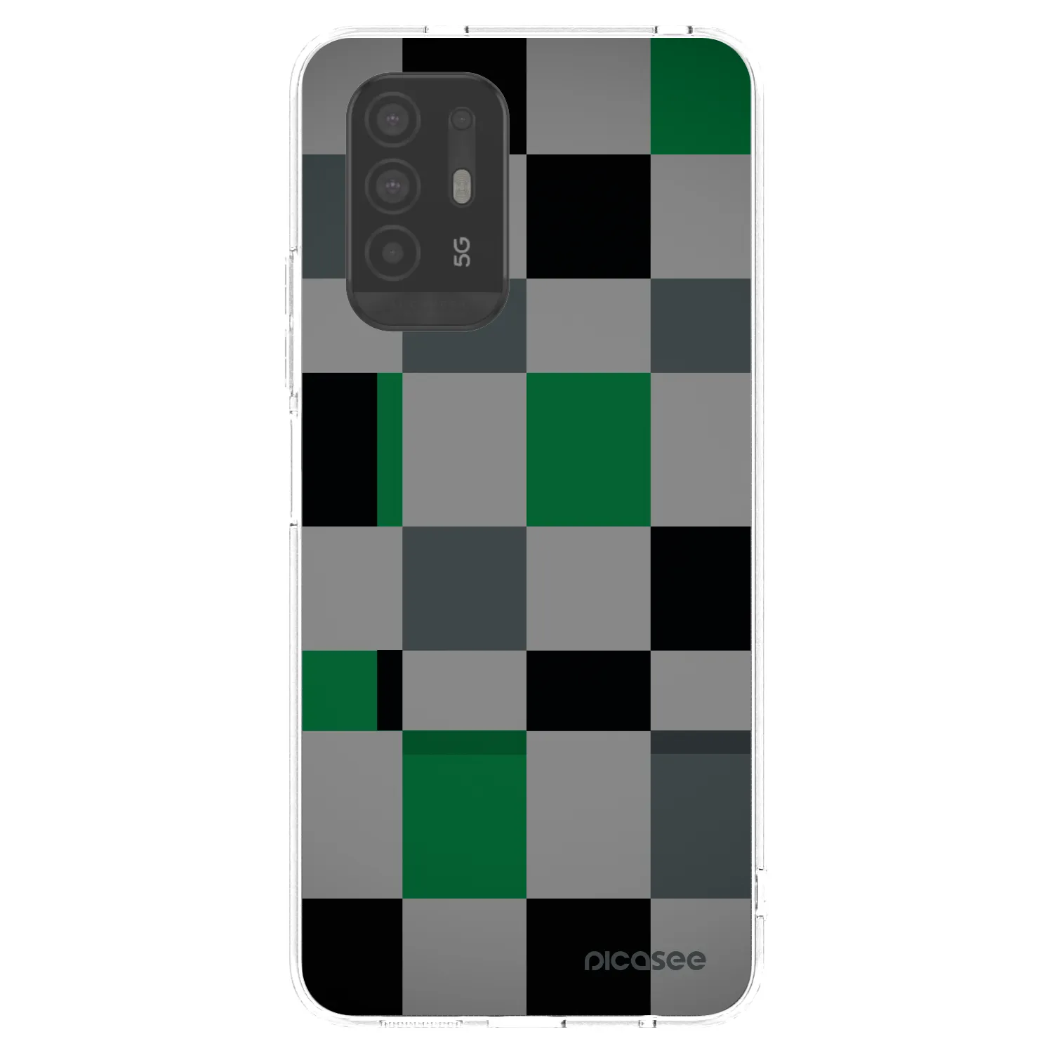 Picasee silikonska prozirna maskica za OPPO A94 5G - Block Grid