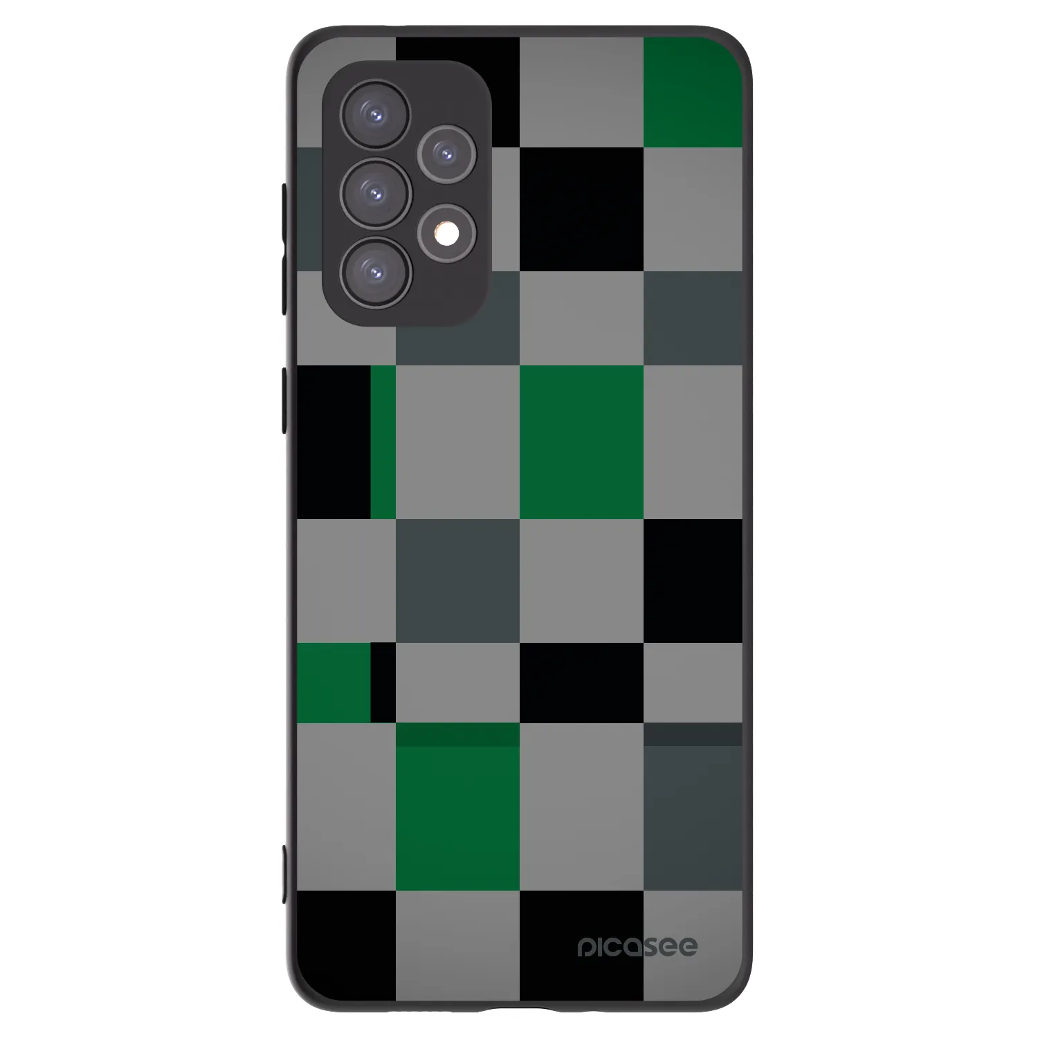 Picasee crna silikonska maskica za Samsung Galaxy A73 5G - Block Grid