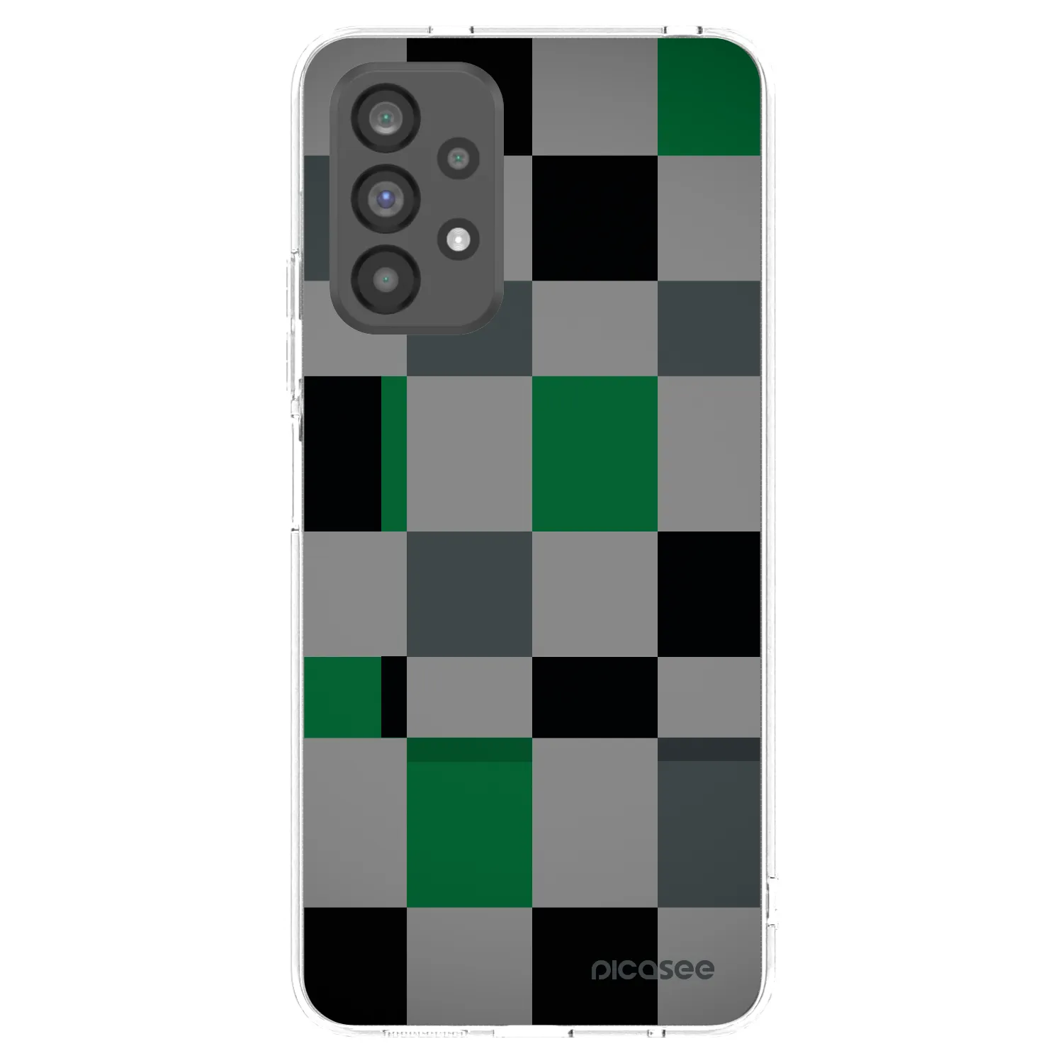 Picasee silikonska prozirna maskica za Samsung Galaxy A73 5G - Block Grid