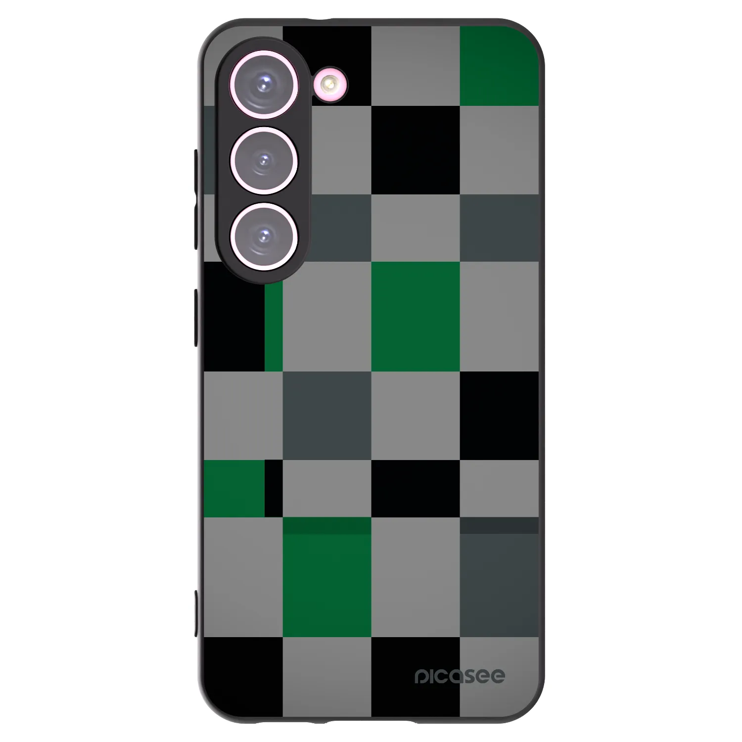 Picasee crna silikonska maskica za Samsung Galaxy S23 5G - Block Grid