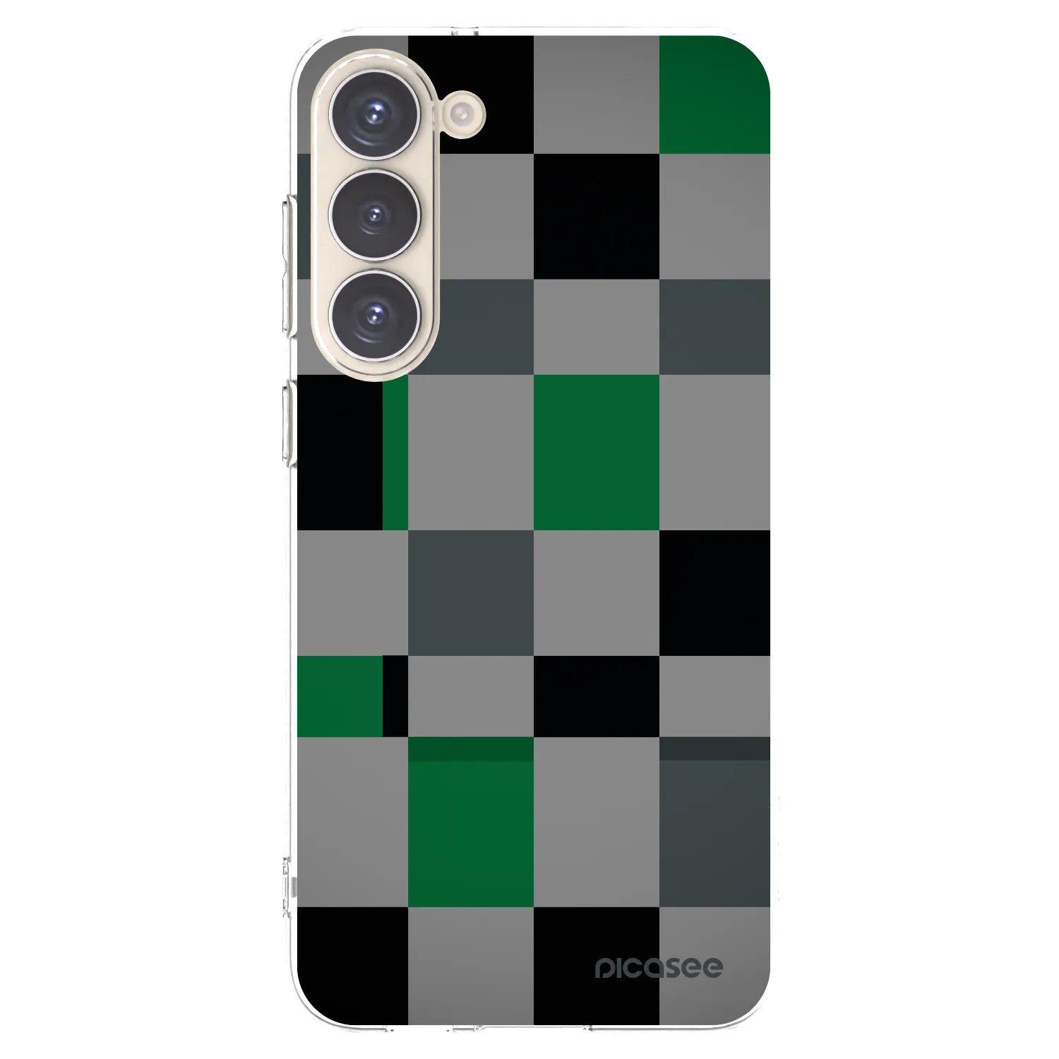 Picasee silikonska prozirna maskica za Samsung Galaxy S23+ 5G - Block Grid