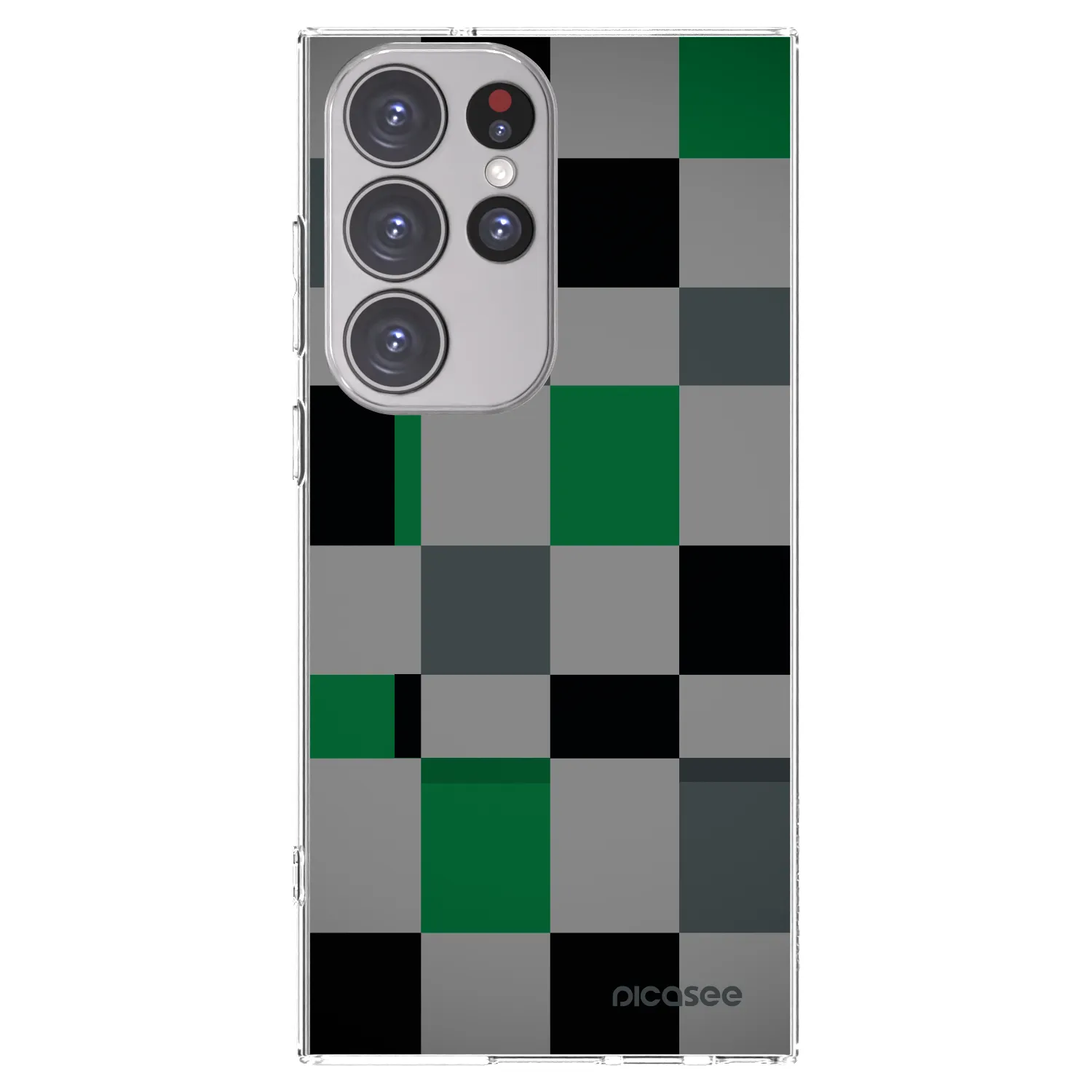 Picasee silikonska prozirna maskica za Samsung Galaxy S23 Ultra 5G - Block Grid