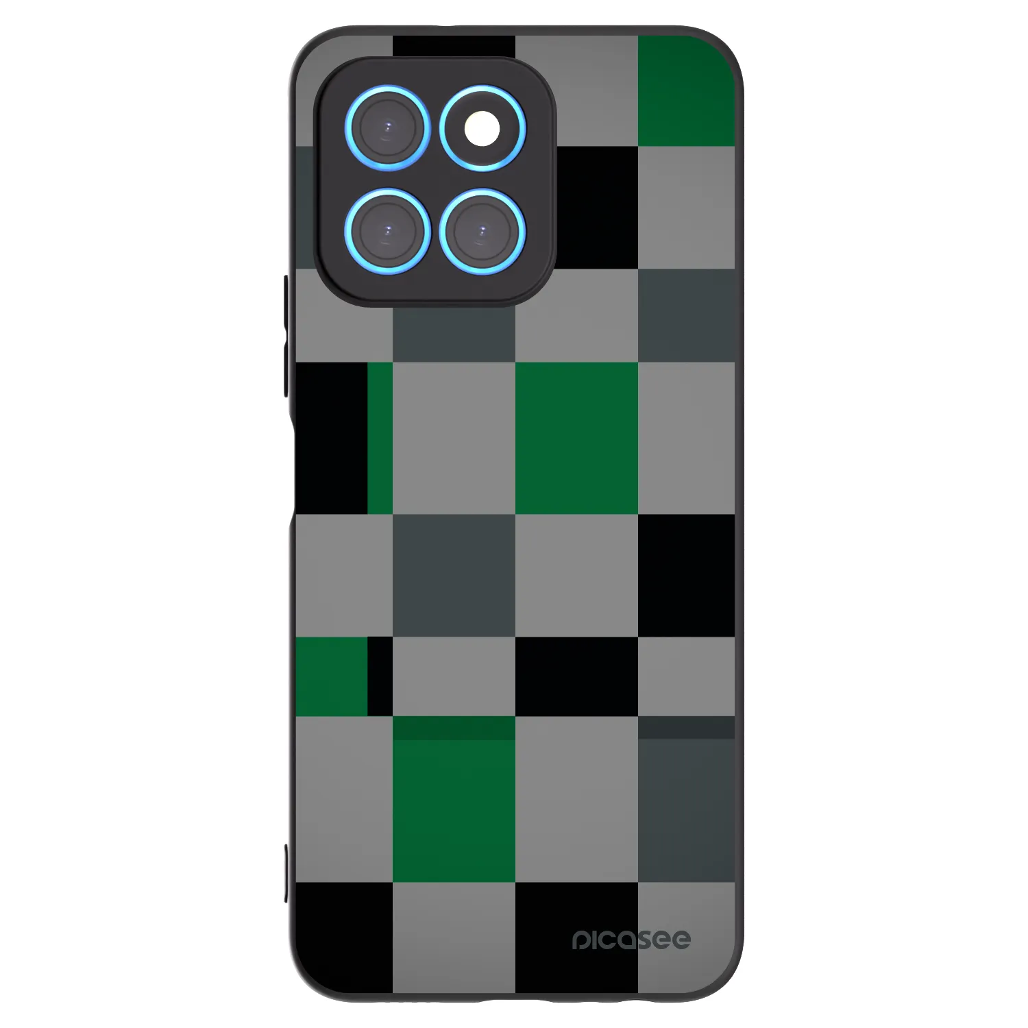 Picasee crna silikonska maskica za Honor X6 - Block Grid