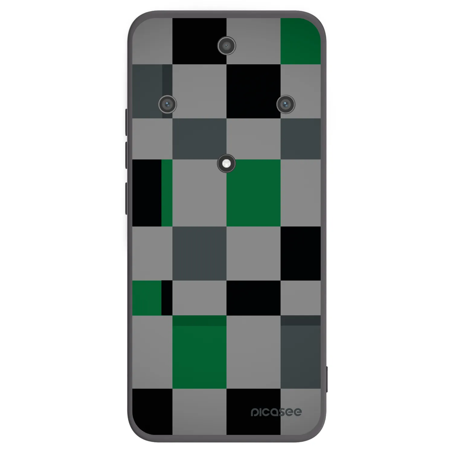 Picasee crna silikonska maskica za Honor Magic5 Lite 5G - Block Grid