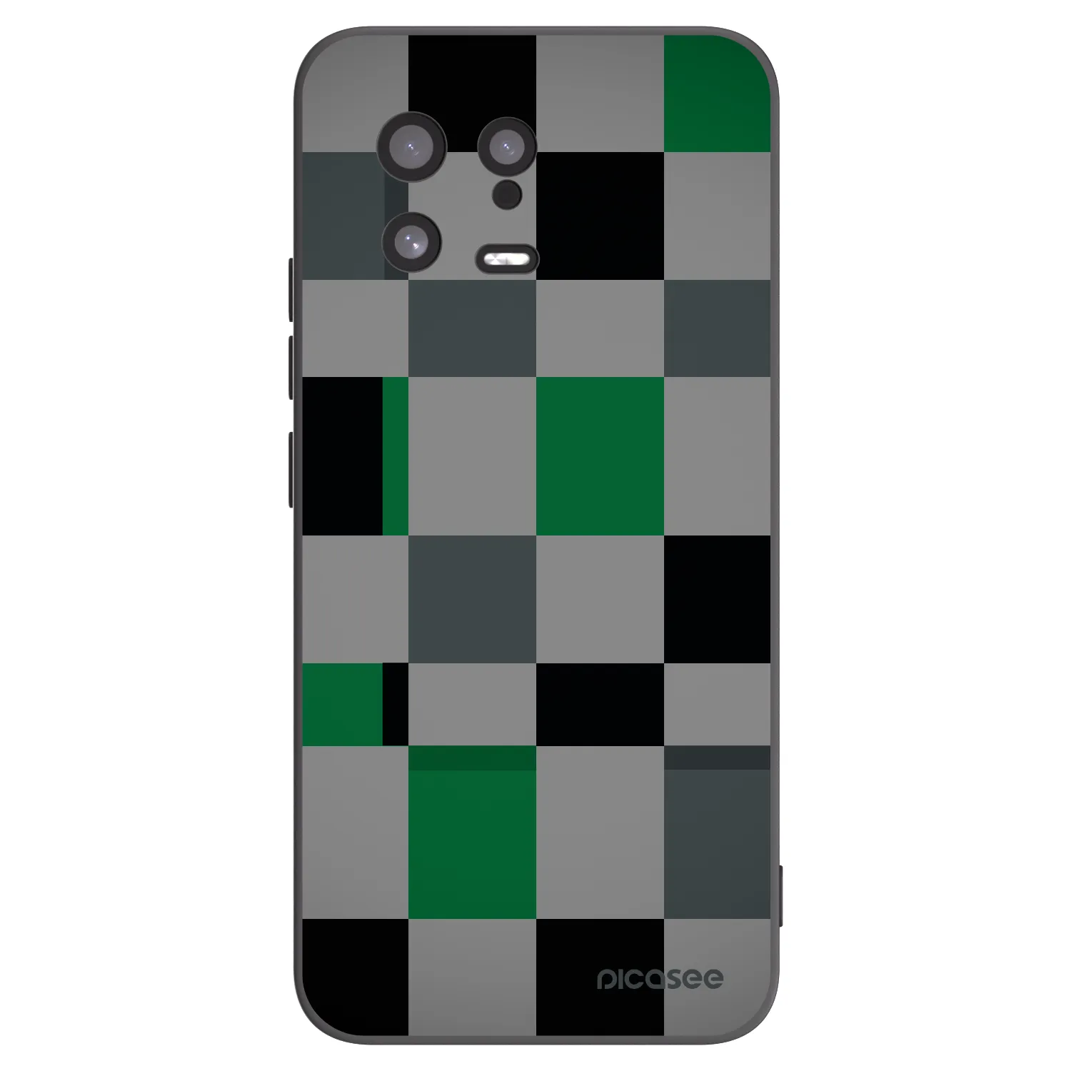 Picasee crna silikonska maskica za Xiaomi 13 - Block Grid