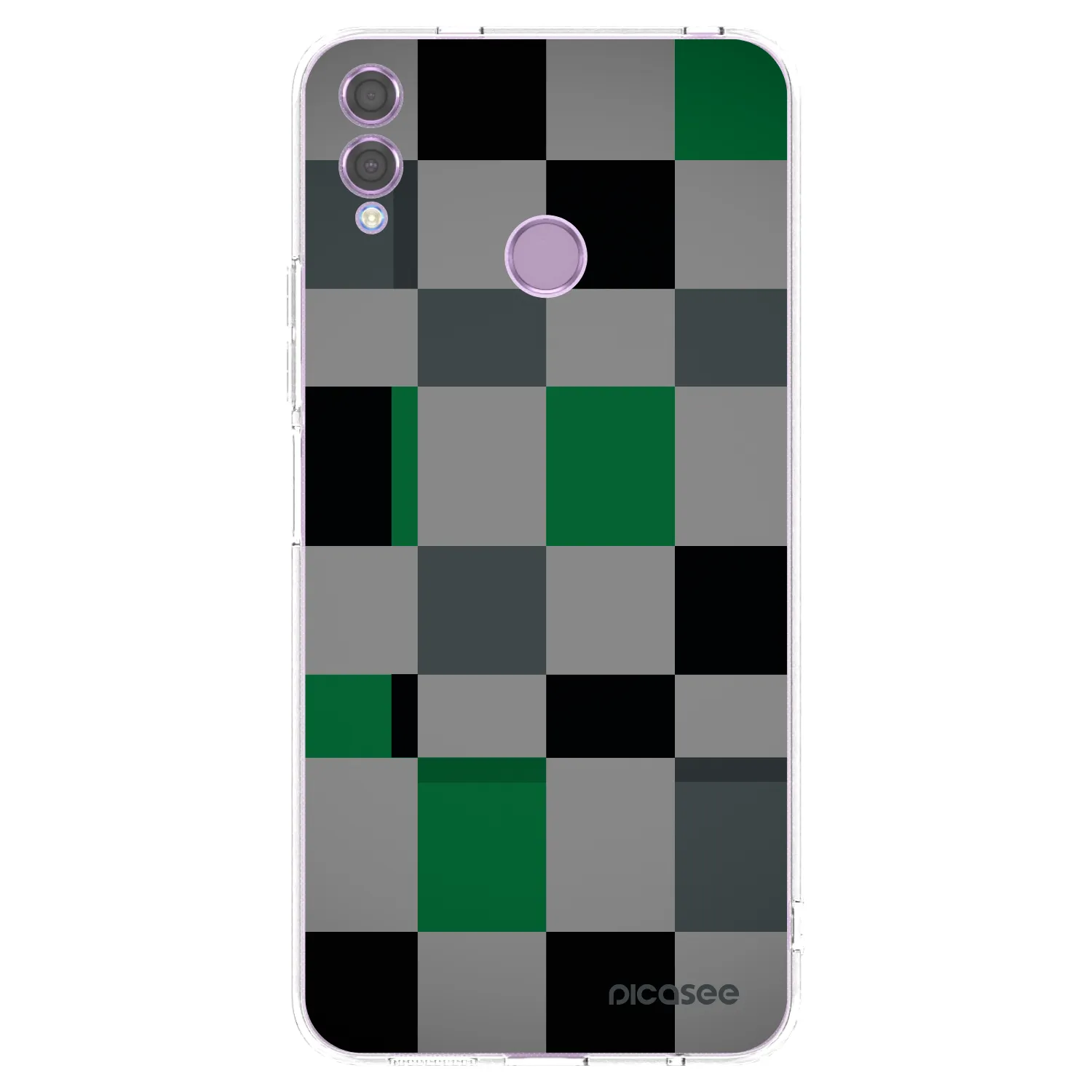 Picasee silikonska prozirna maskica za Honor 8X - Block Grid