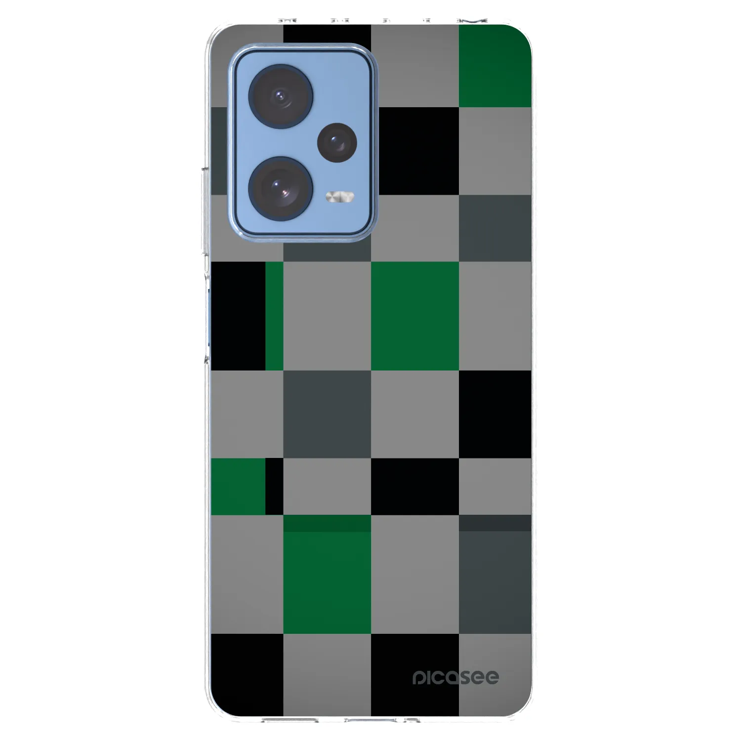 Picasee silikonska prozirna maskica za Xiaomi Redmi Note 12 Pro 5G - Block Grid